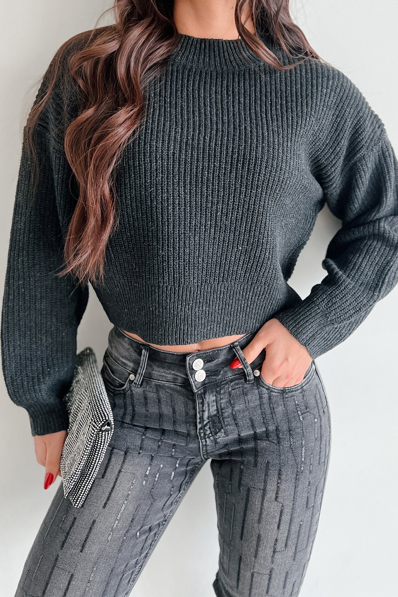 Harvey Open Back Sweater (Charcoal) - Image 6