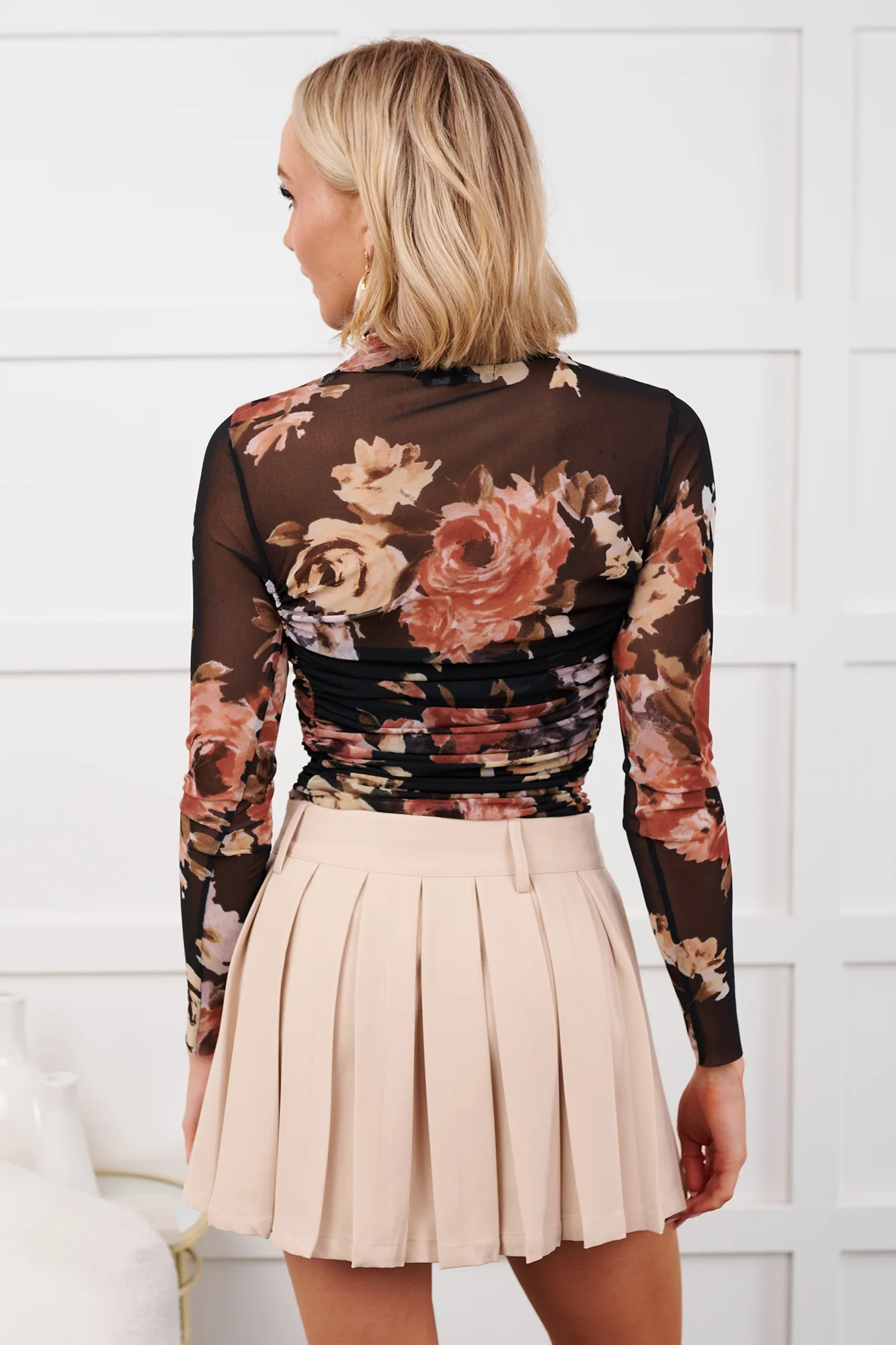 Heartfelt Glance Floral Mesh Bodysuit (Black/Multi) - Image 6