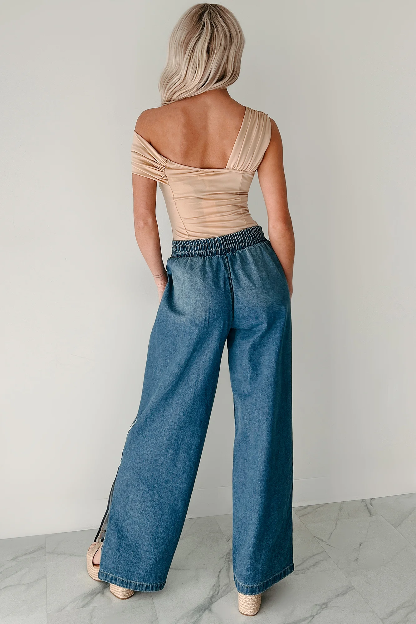 Heartfelt Moments Asymmetric Bodysuit (Nude) - Image 5