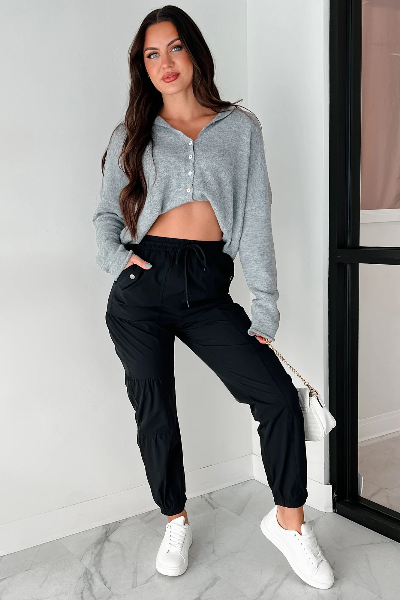 Henrik Lightweight Button Cardigan (Heather Grey) - Image 4