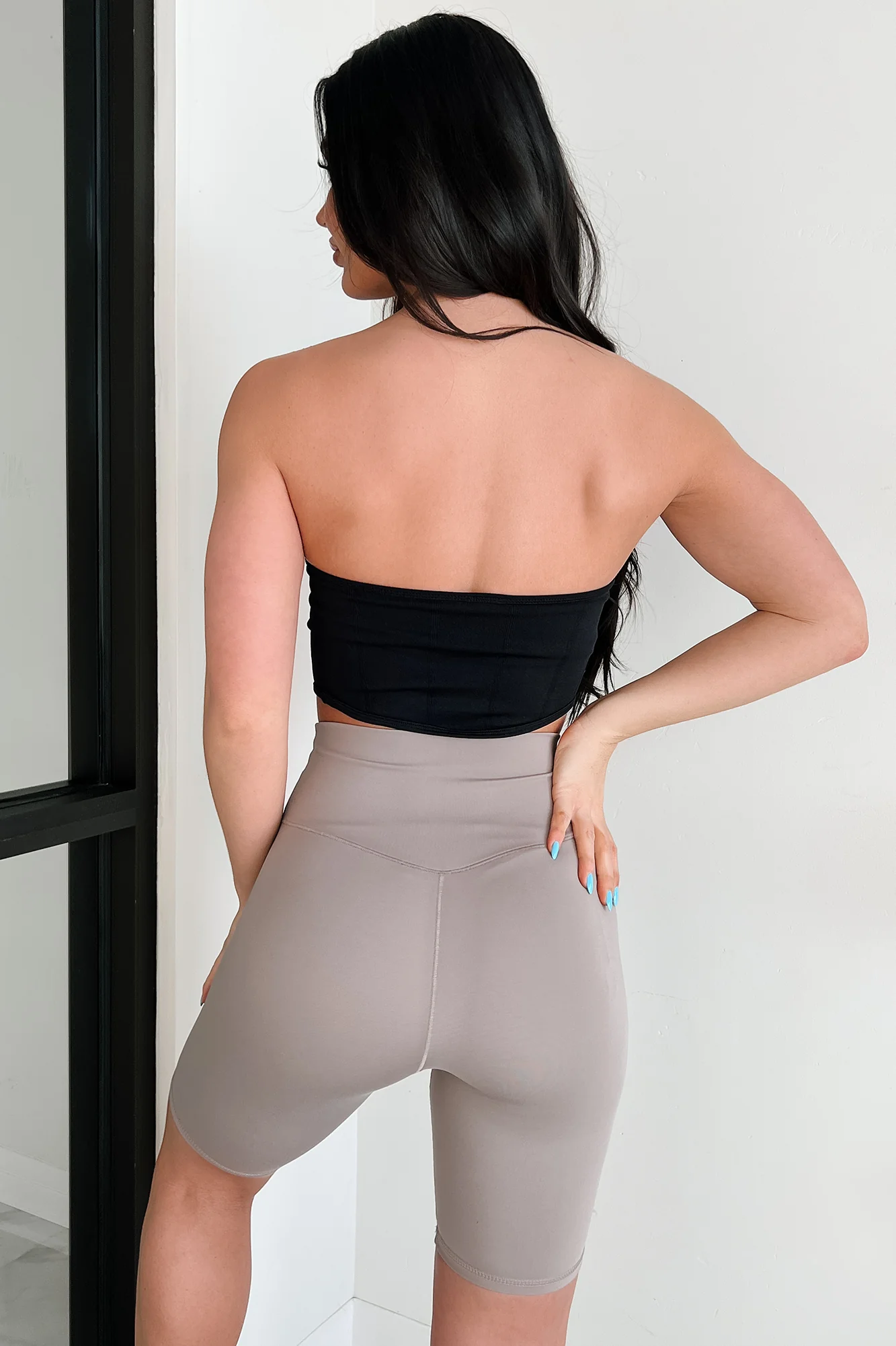 Highlight Of The Night Seamless Padded Bandeau Top (Black) - Image 7