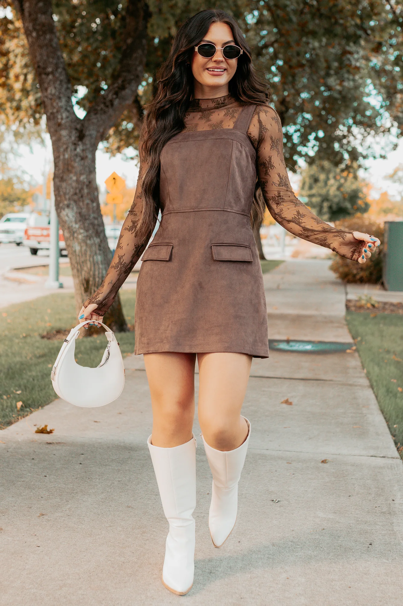 Honest Energy Sleeveless Mini Dress (Espresso) - Image 3
