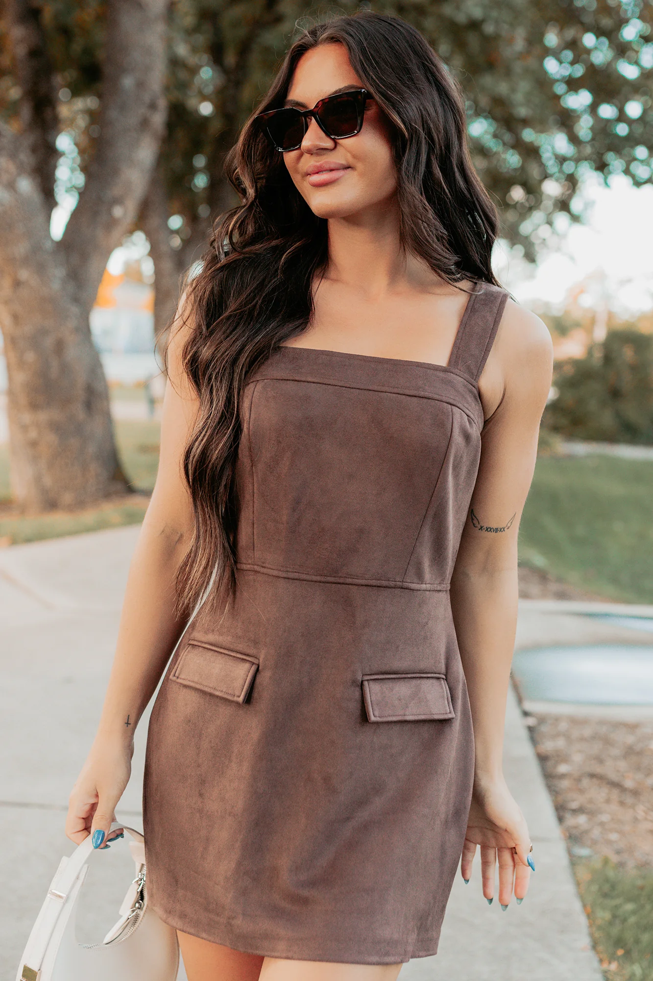 Honest Energy Sleeveless Mini Dress (Espresso) - Image 4