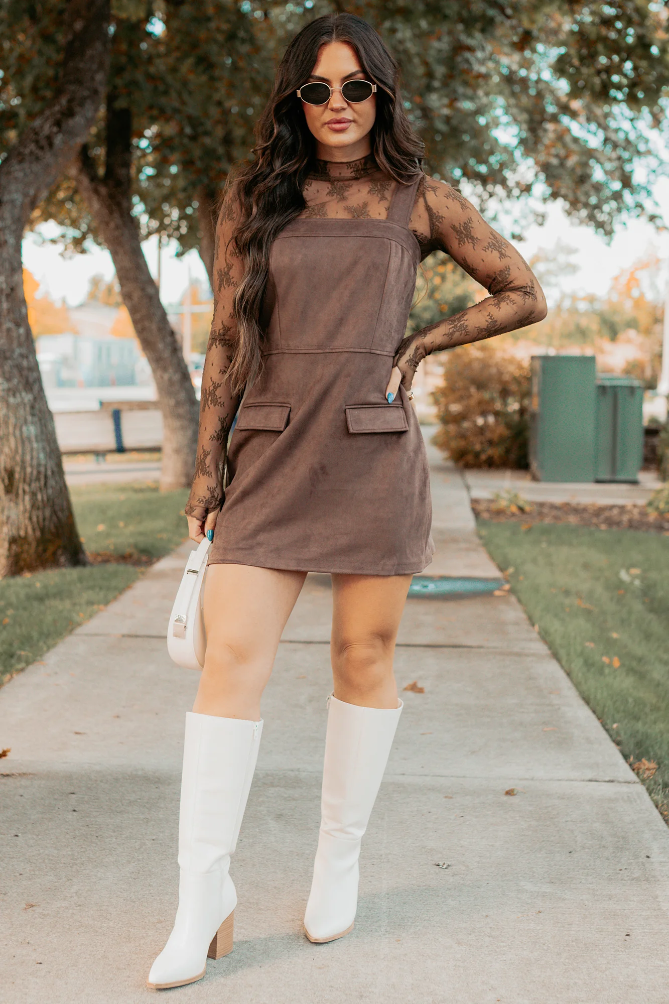 Honest Energy Sleeveless Mini Dress (Espresso) - Image 5