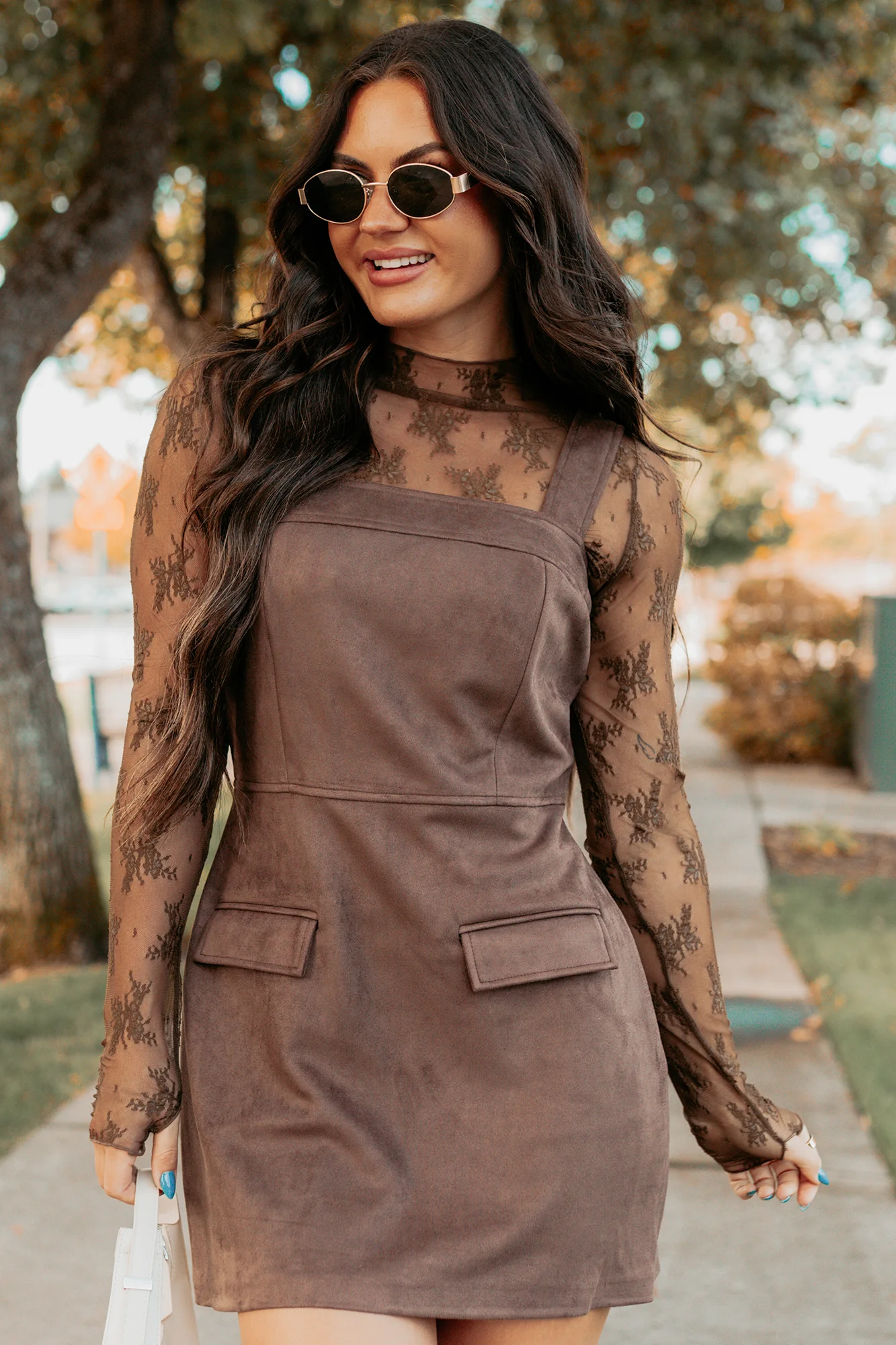 Honest Energy Sleeveless Mini Dress (Espresso) - Image 6