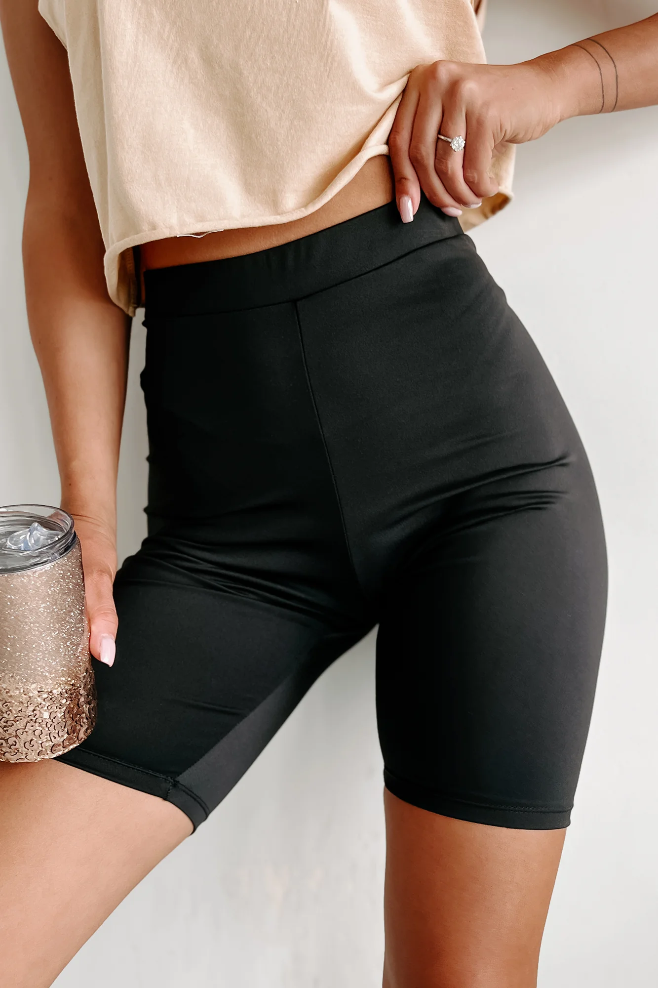 Hustle For The Muscle High Waist Biker Shorts (Black) - Image 15