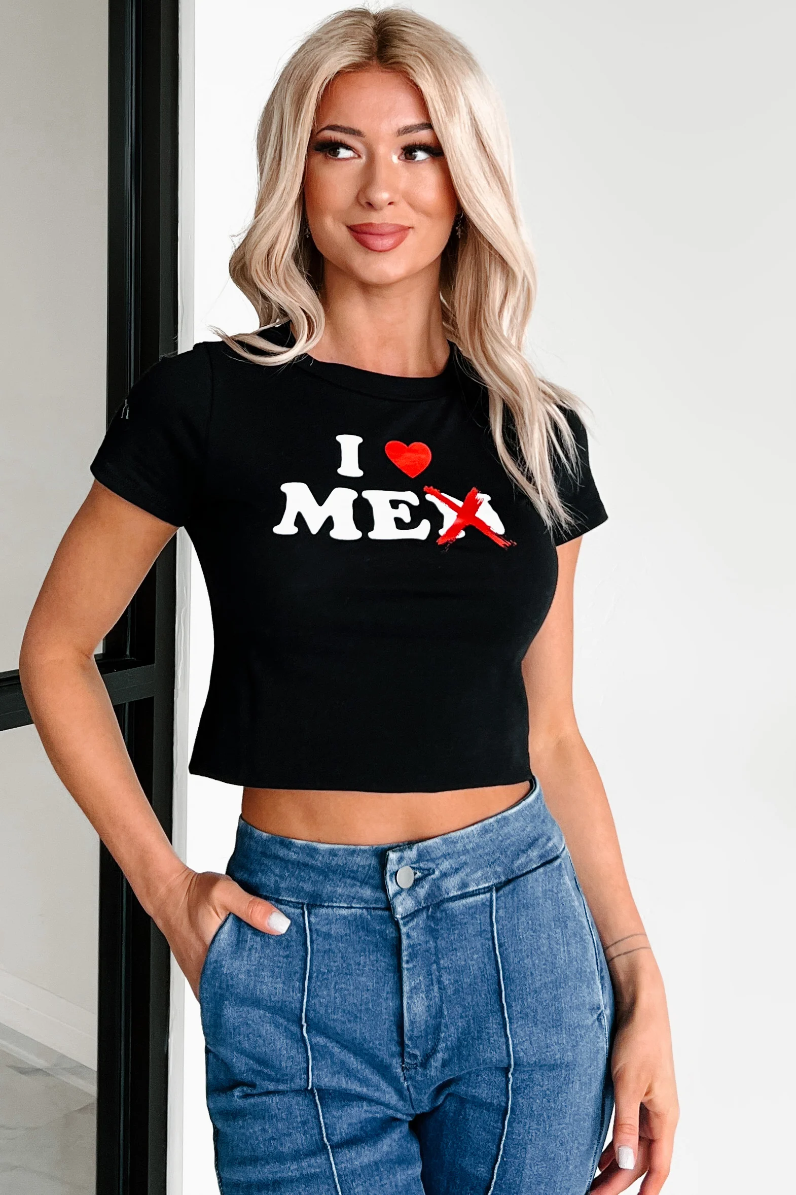 "I Love Me" Graphic Tee (Black) - Image 5