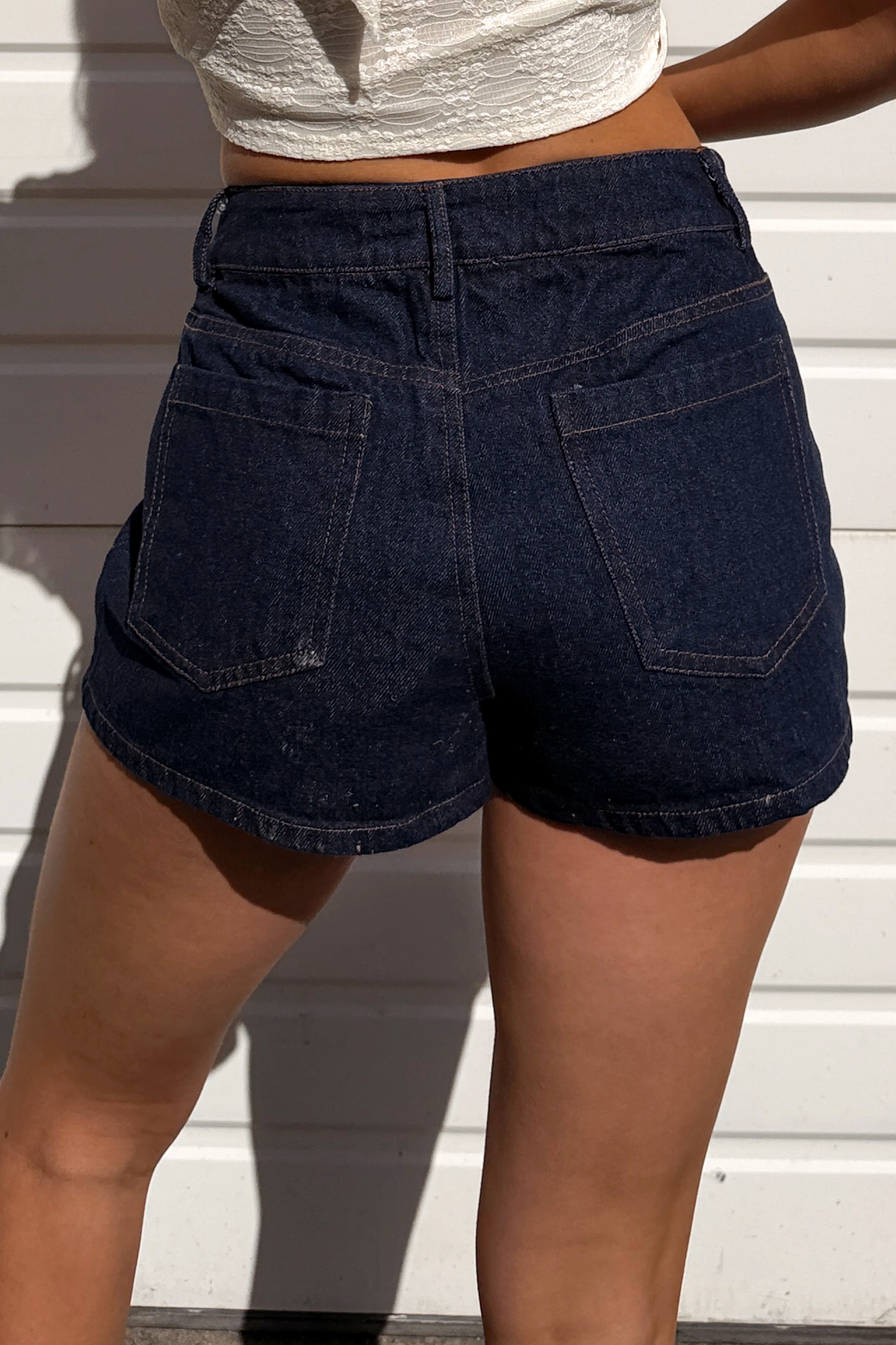 Ilya High Rise Denim Shorts (Indigo) - Image 4