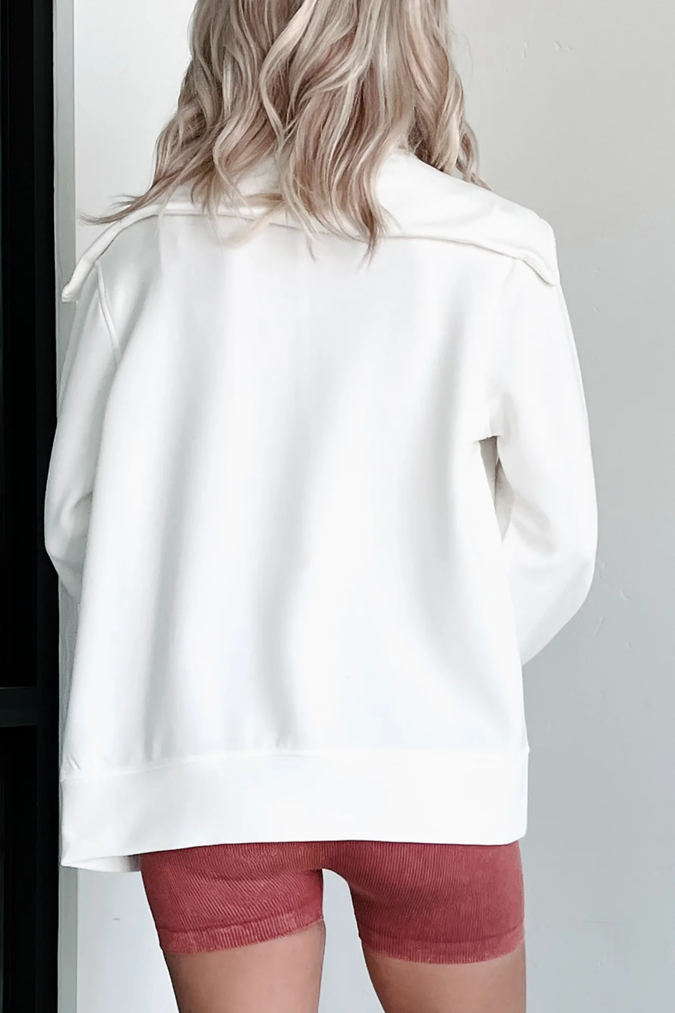 I'm Just Warming Up Zip-Up Active Jacket (Ivory) - Image 5