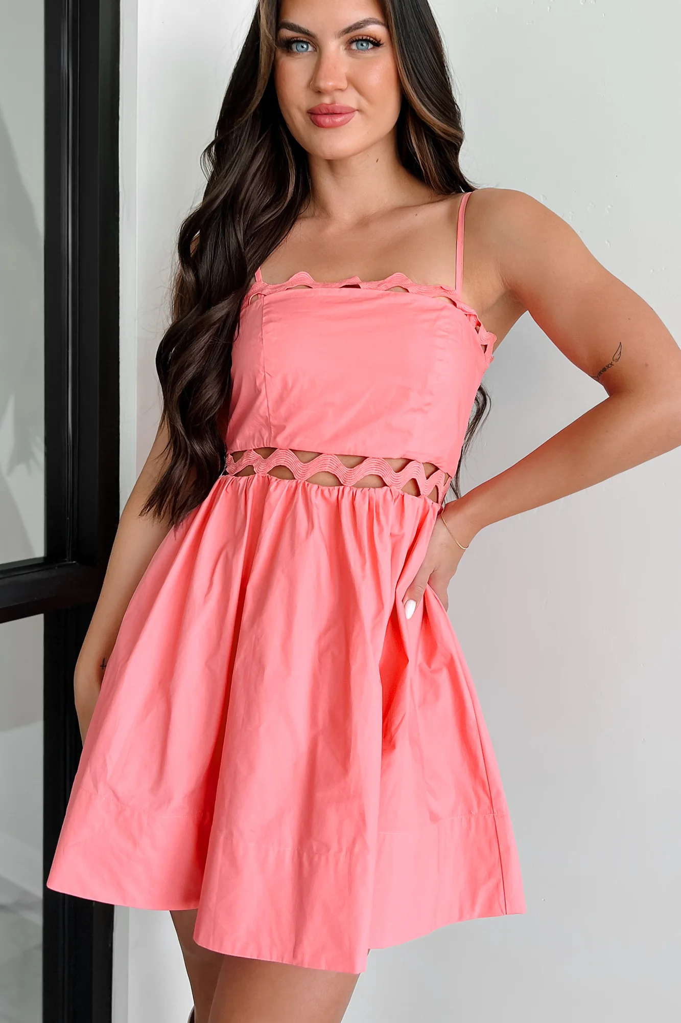 In My Memories Cut-Out Mini Dress (Pink) - Image 6