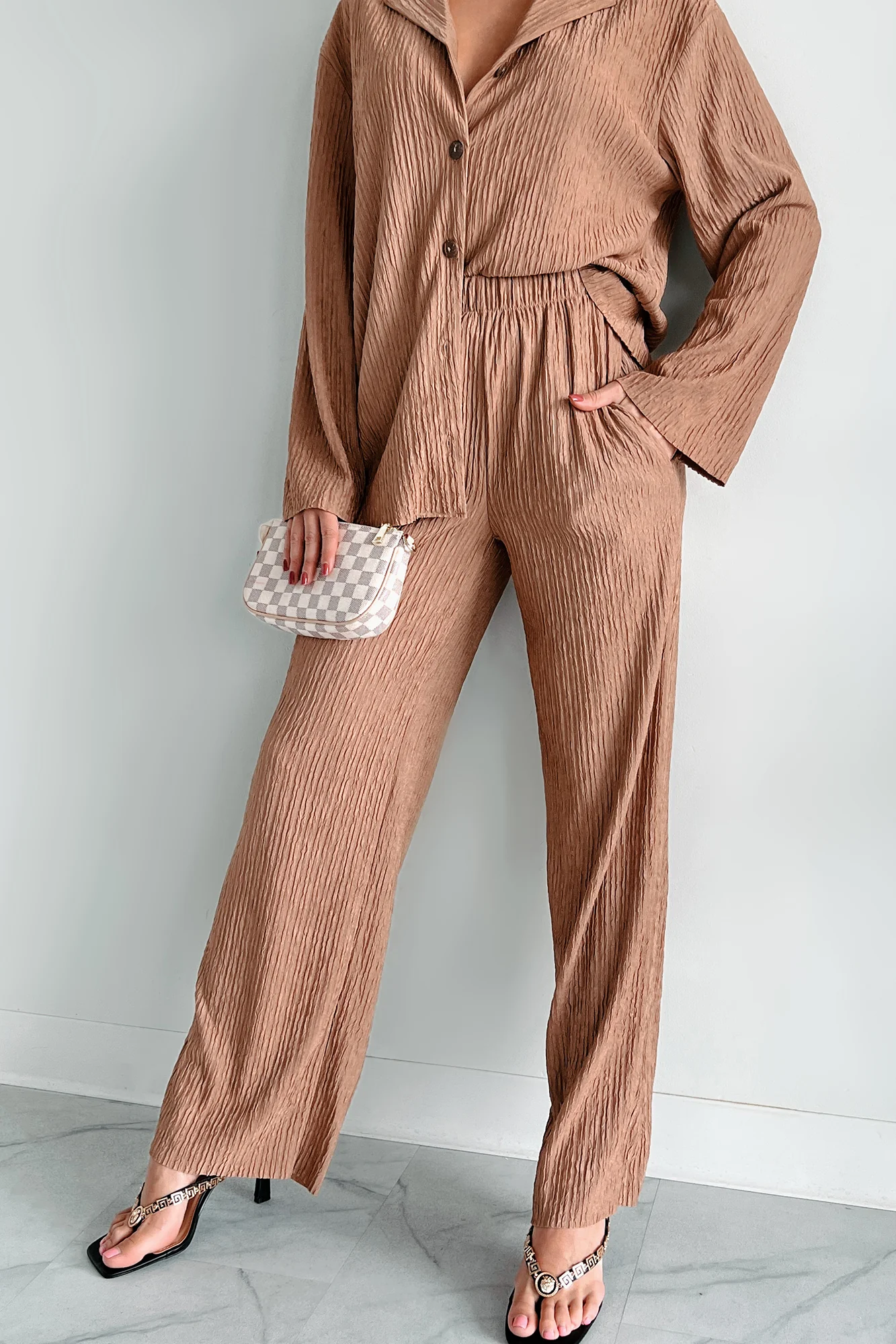 Interesting Scenarios Textured Wide Leg Pants (Coco) - Image 5