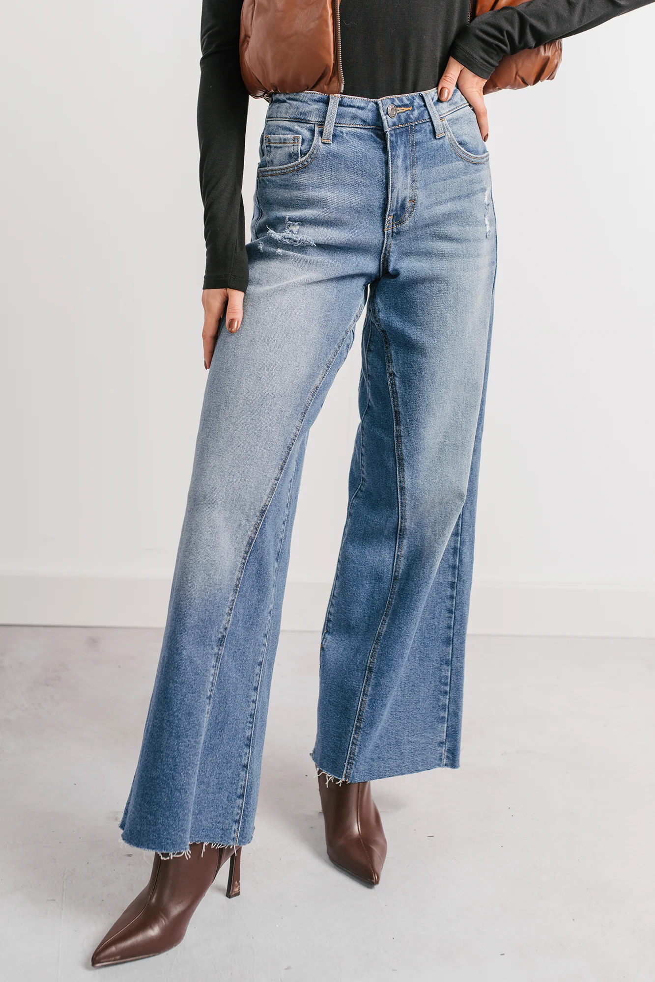 Isaac Mid Rise Wide Leg Cello Jeans (Medium) - Image 10