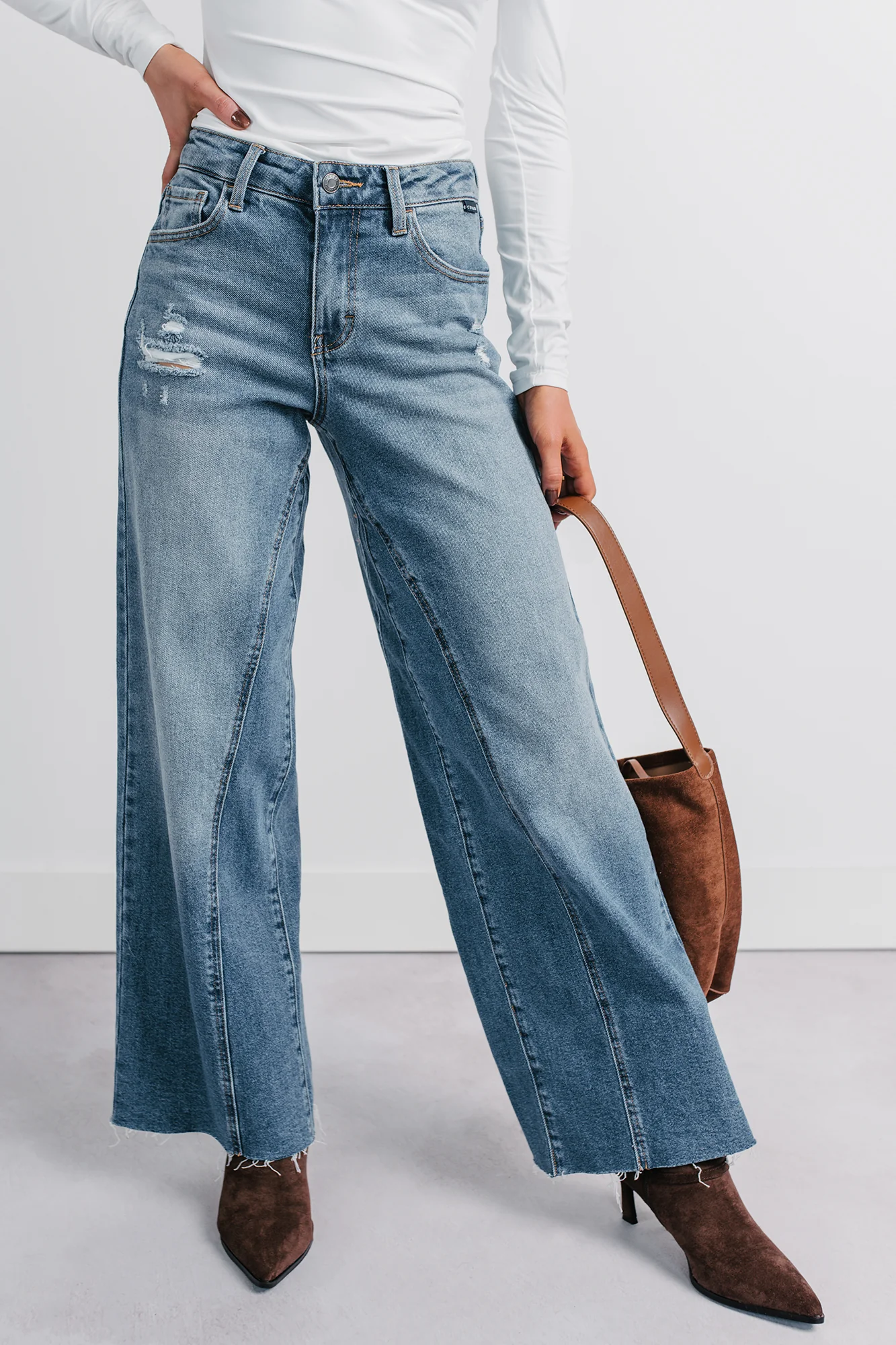 Isaac Mid Rise Wide Leg Cello Jeans (Medium) - Image 2