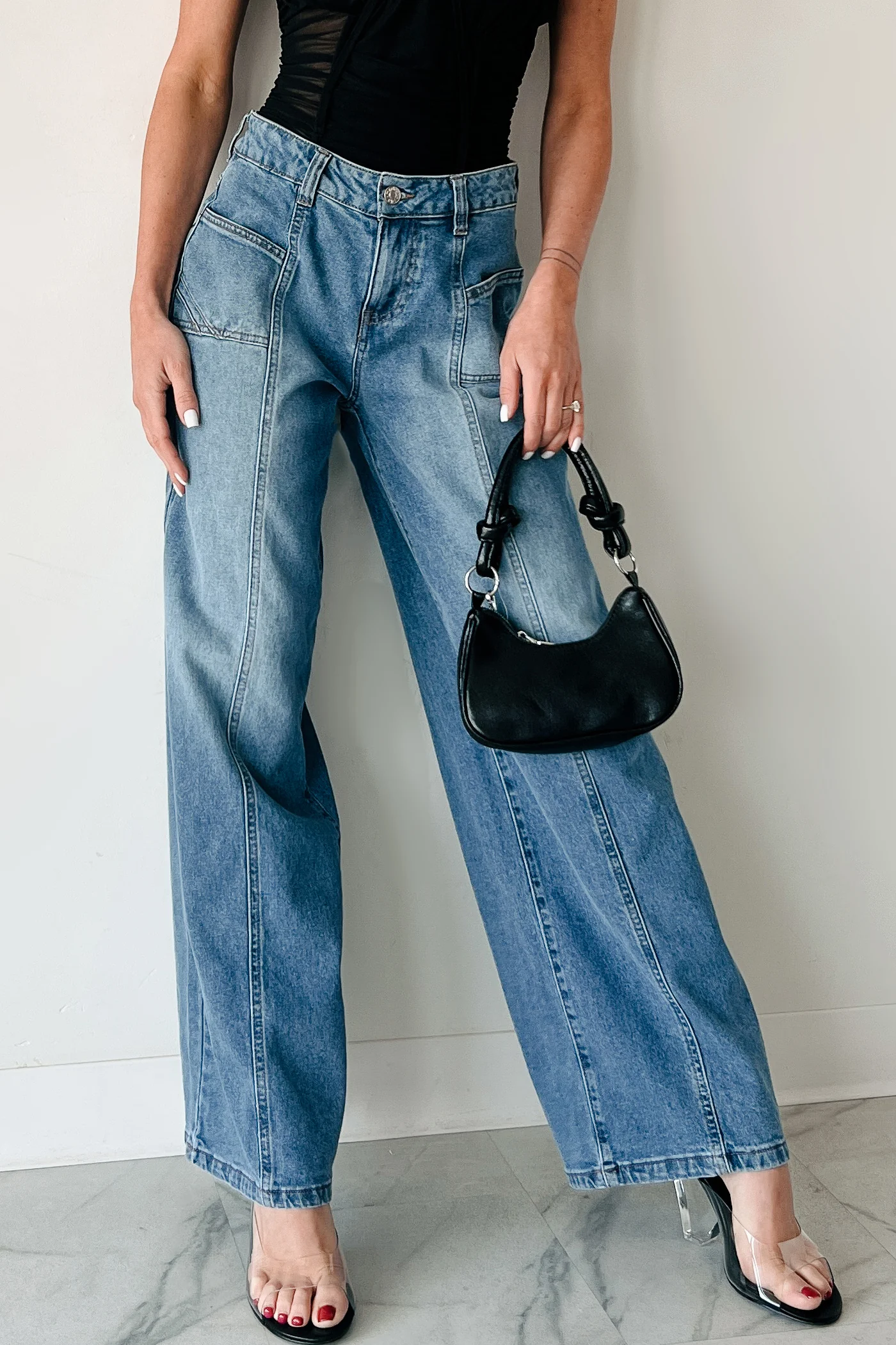 Ivana High Rise Wide Leg Almost Famous Jeans (Medium) - Image 10