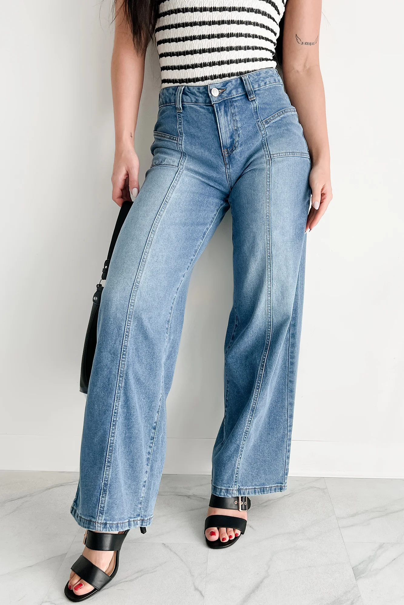 Ivana High Rise Wide Leg Almost Famous Jeans (Medium) - Image 5