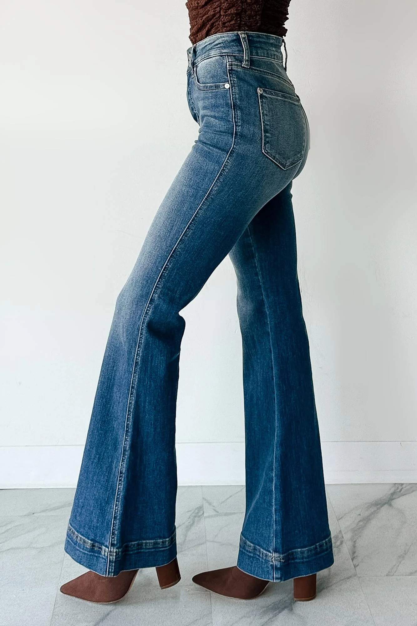 Jensen High Rise Flare Judy Blue Jeans (Medium) - Image 8