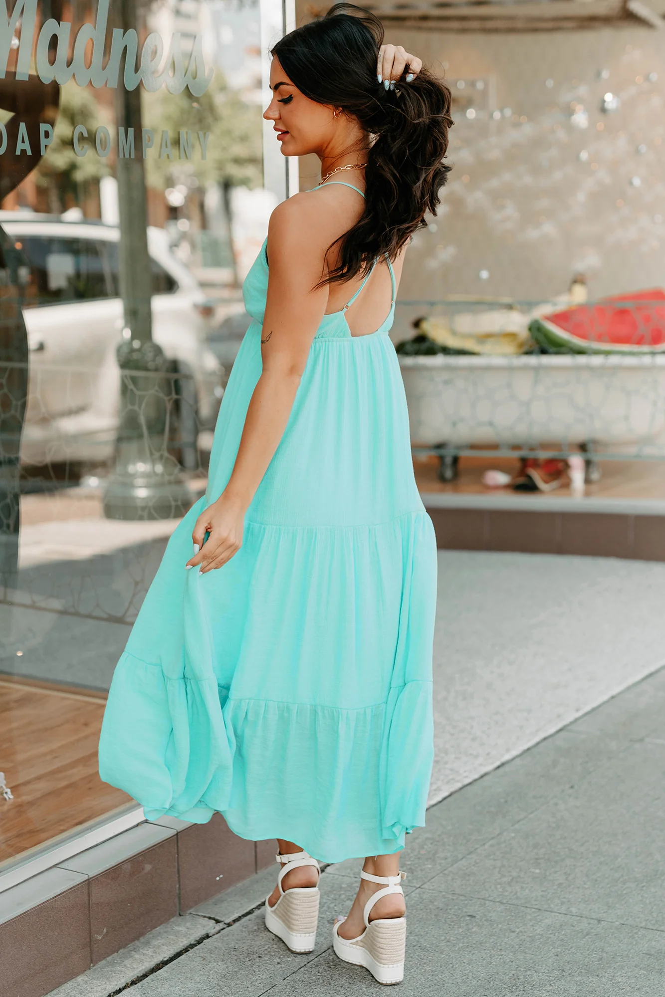 Just A Feeling Sleeveless Maxi Dress (Jade) - Image 6