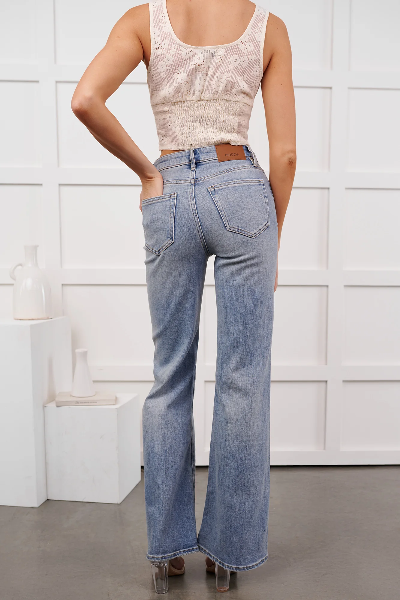 Kamryn Wide Leg Hidden Jeans (Medium Vintage) - Image 3