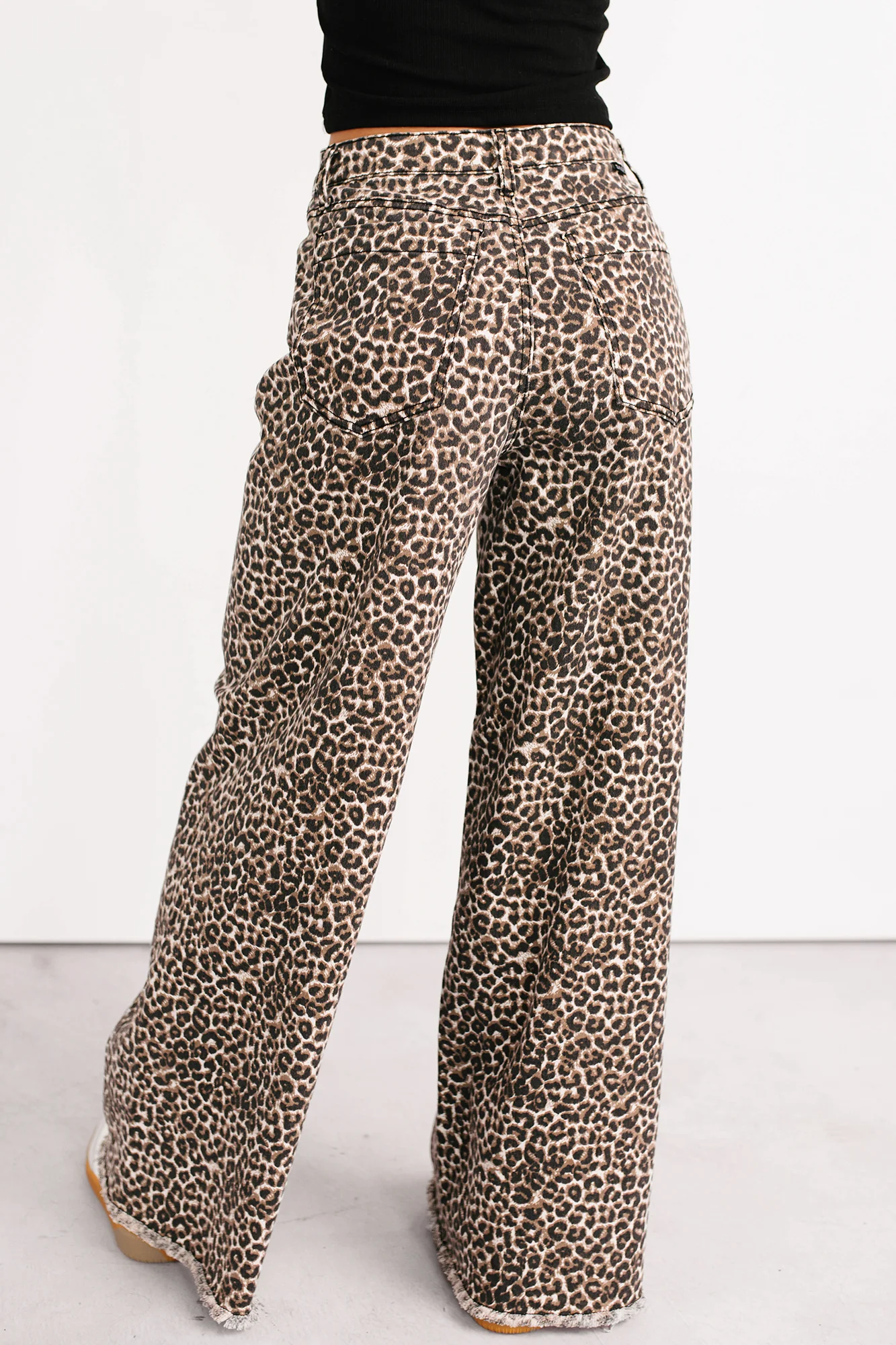 Kaya Tummy Control Wide Leg Saige Denim Jeans (Leopard) - Image 4
