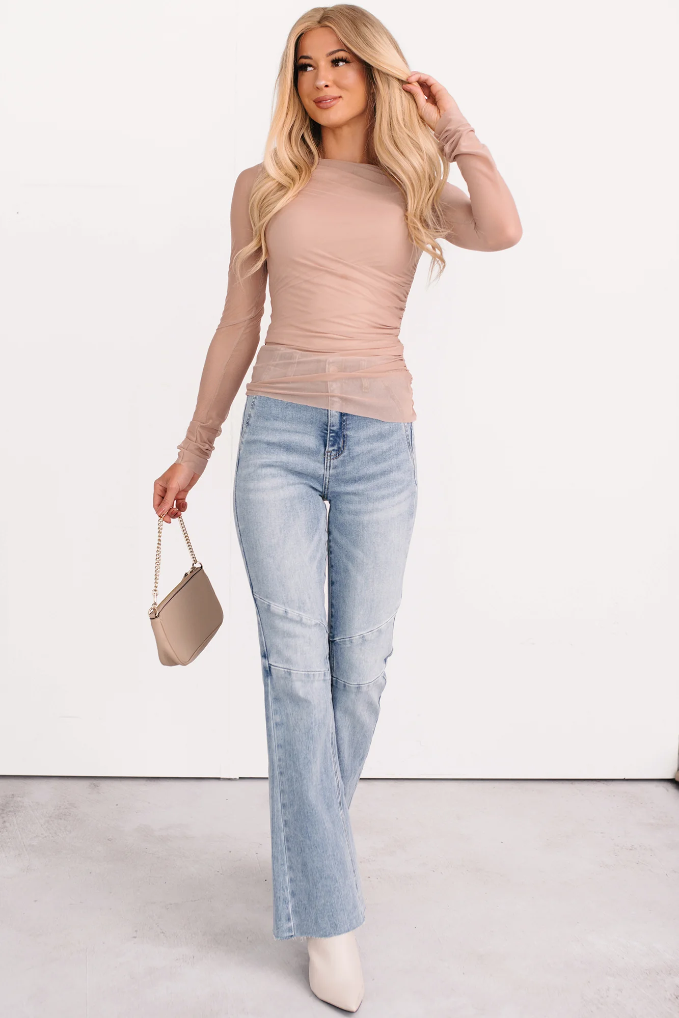 Keller Tummy Control Flare Saige Denim Jeans (Light) - Image 14