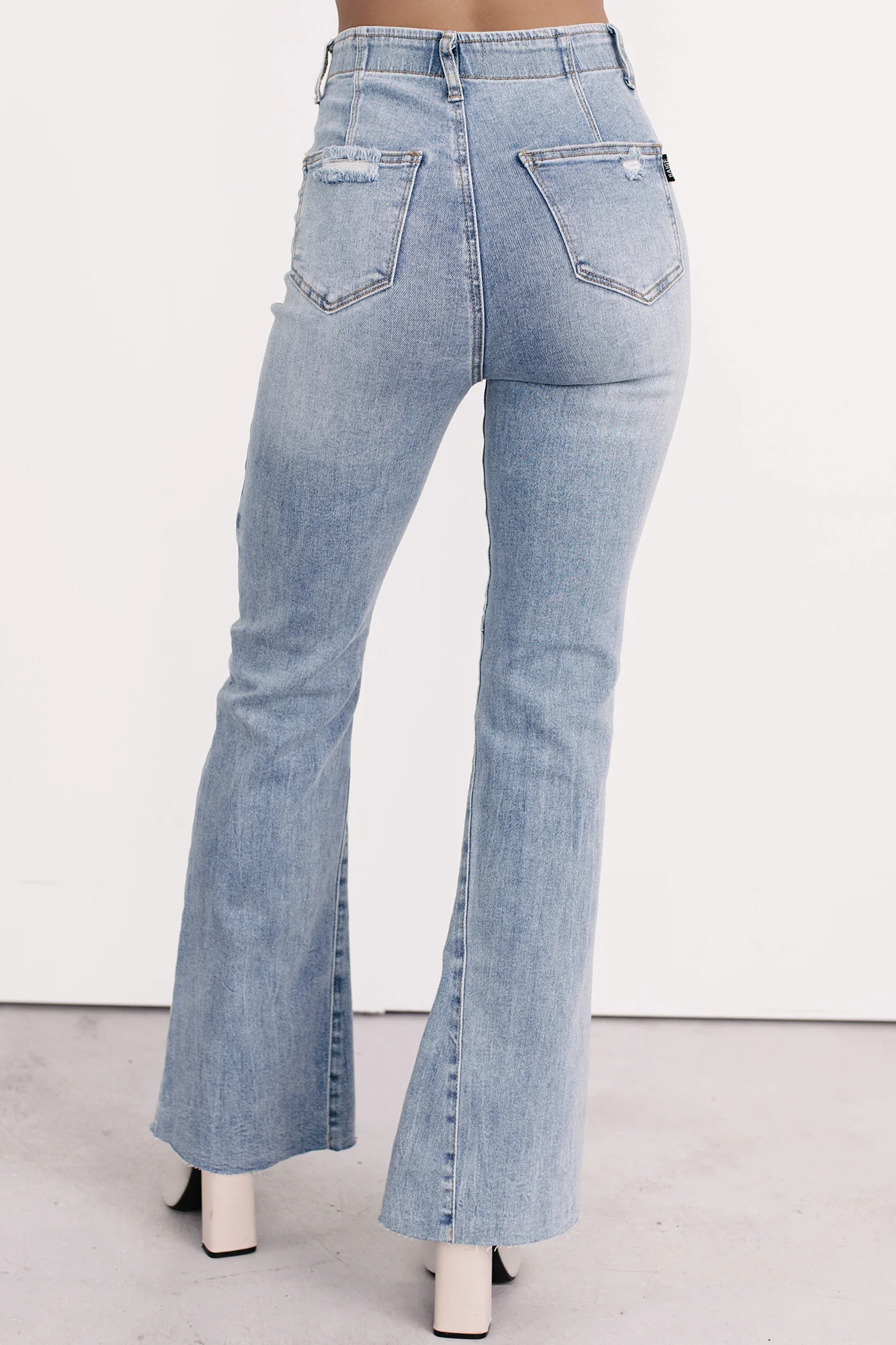 Keller Tummy Control Flare Saige Denim Jeans (Light) - Image 8