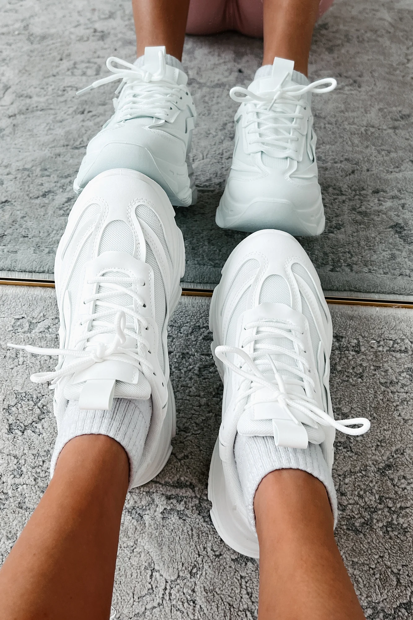Kick Starter Chunky Dad Sneakers (White) - Image 4
