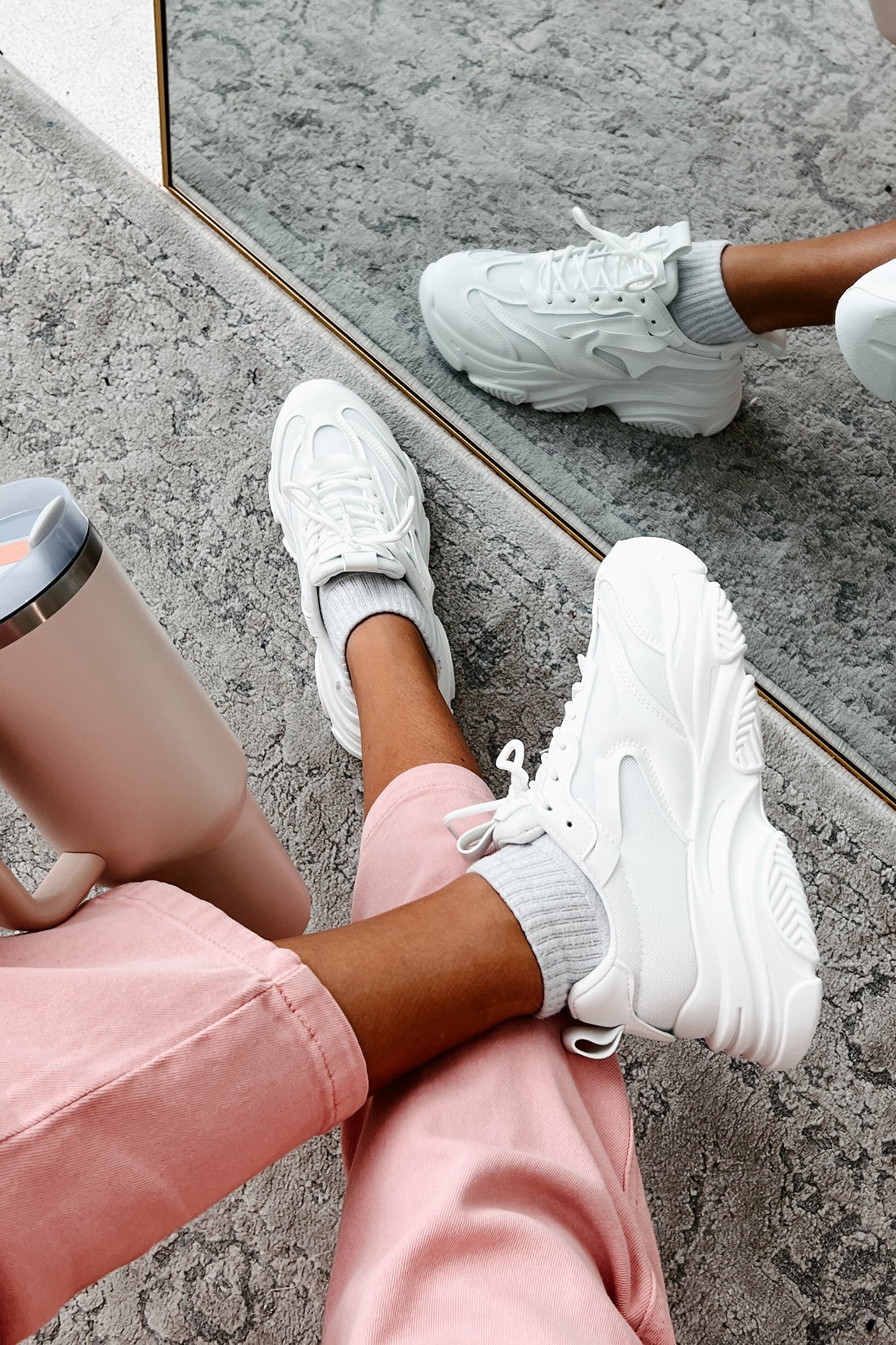 Kick Starter Chunky Dad Sneakers (White) - Image 6