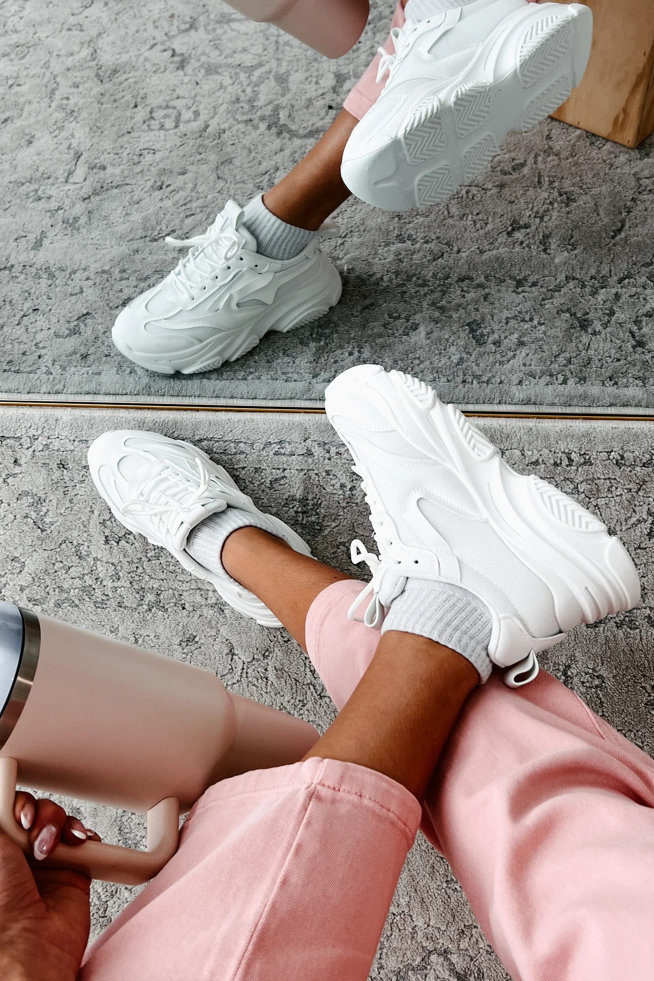 Kick Starter Chunky Dad Sneakers (White) - Image 7