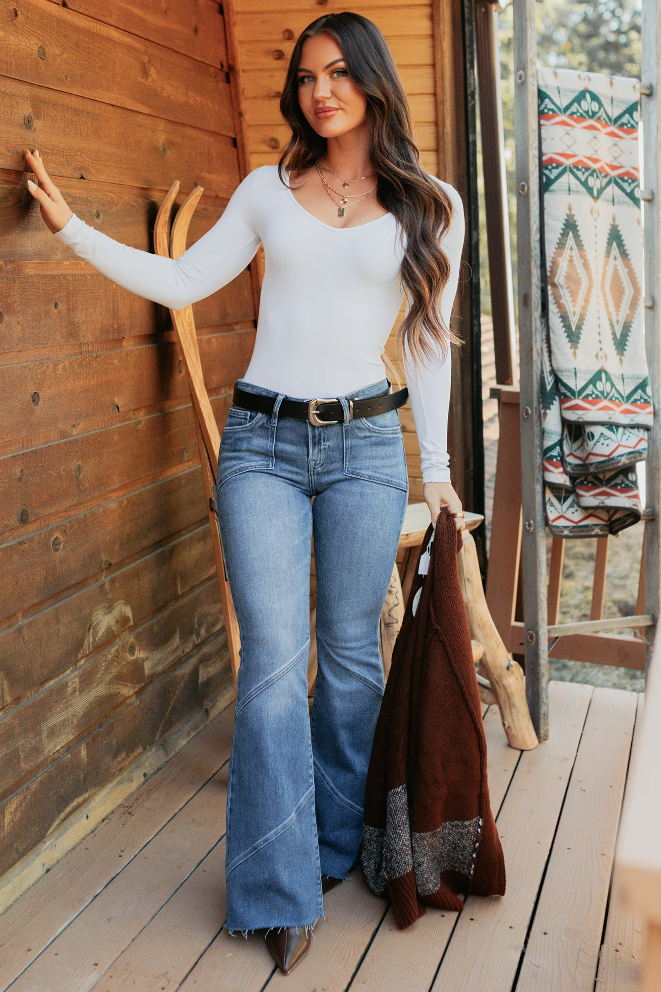 Kyree Low Rise Flare Hidden Brand Jeans (Medium) - Image 3