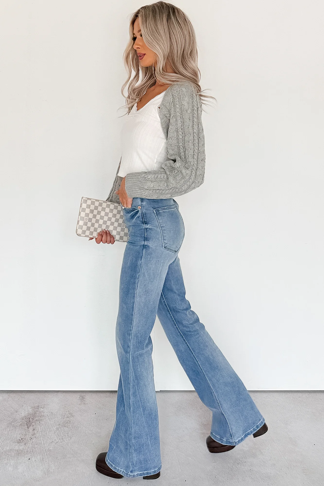 Lane Denim Signature 8 Flare Jeans (Medium Wash) - Image 2