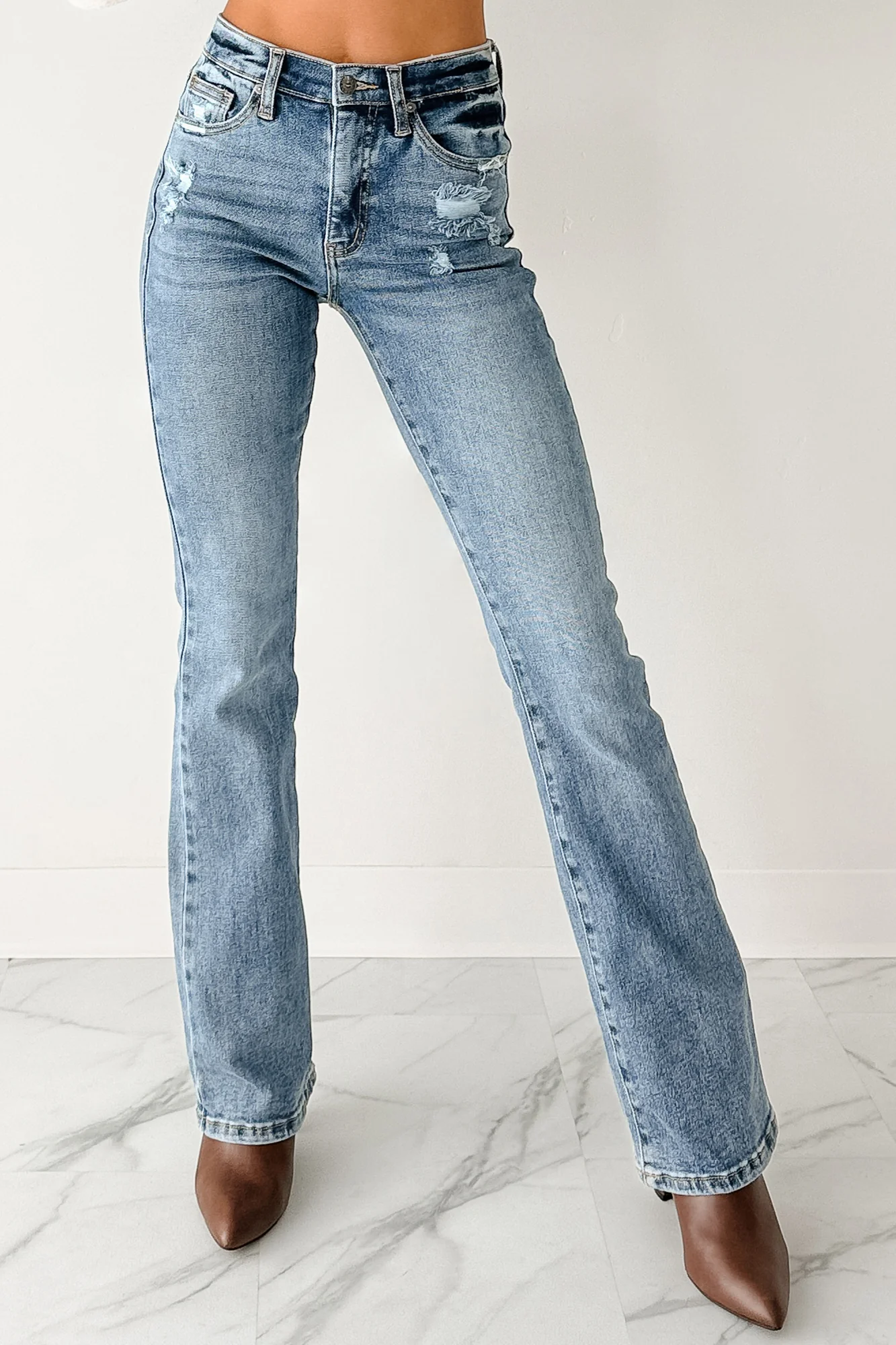 Lara Saige Denim Tummy Control Slim Bootcut Jeans (Medium) - Image 3