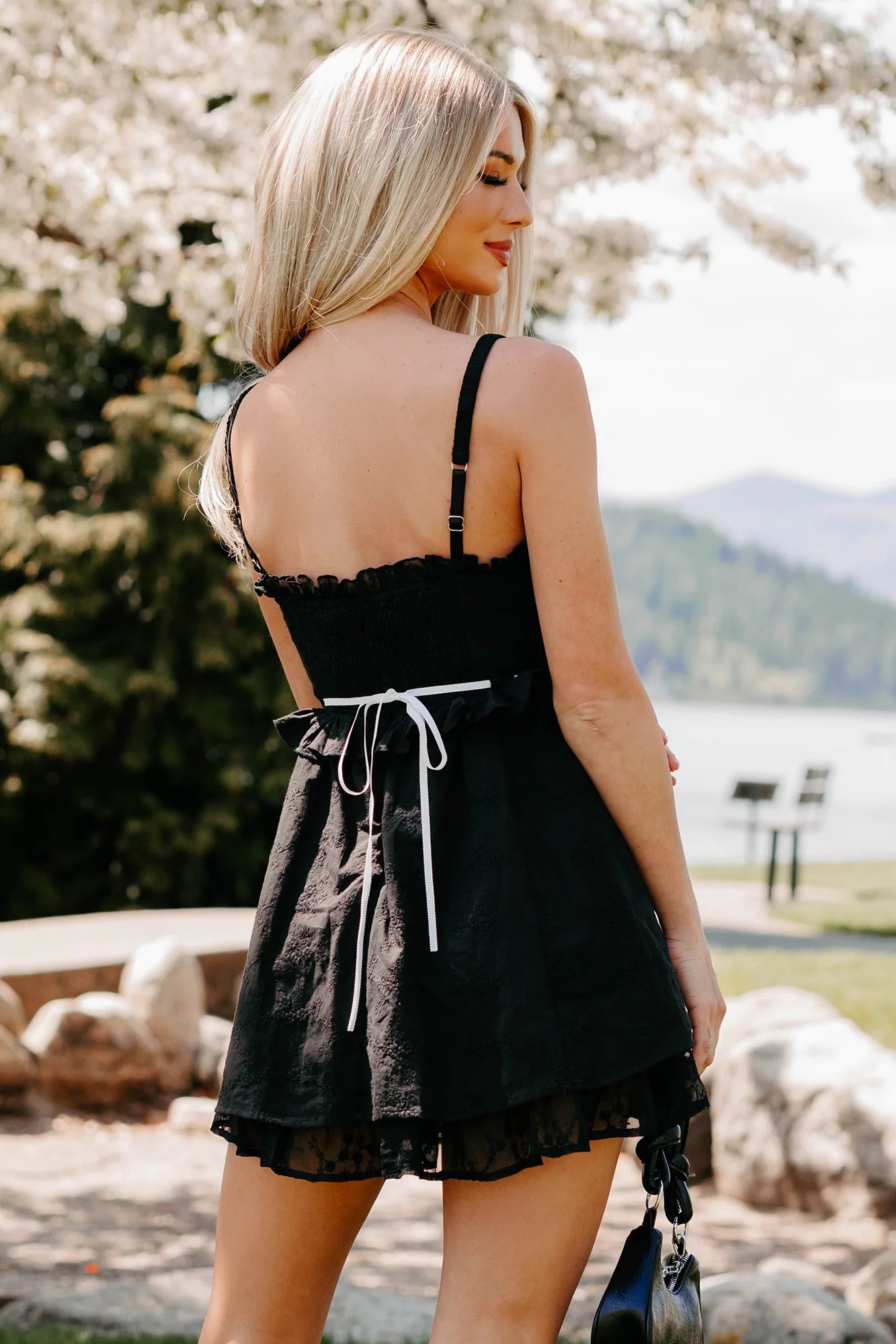 Lead With Love Sleeveless Embroidered Mini Dress (Black) - Image 3