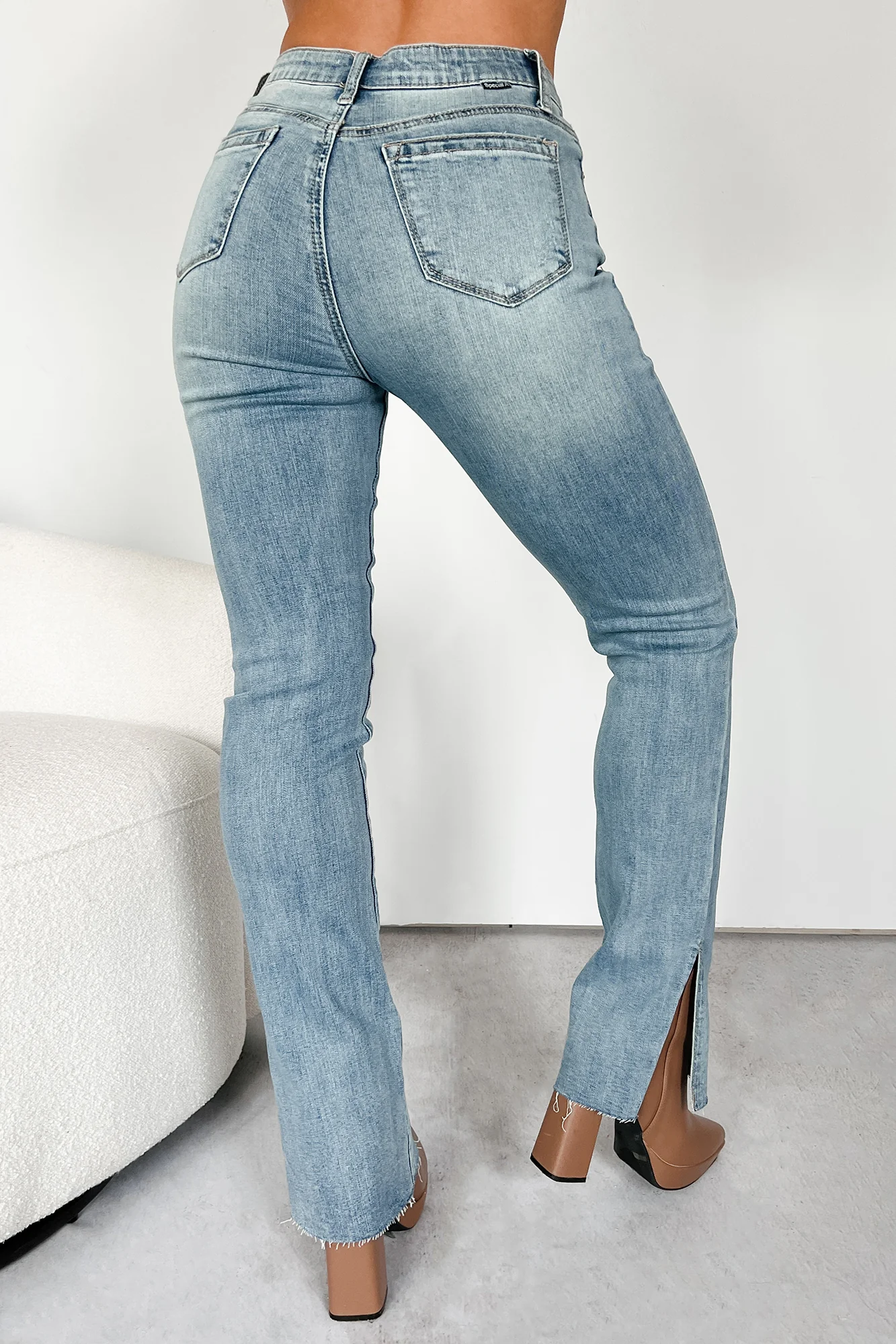 Lee Special A High Rise Tummy Control Side Slit Bootcut Jeans (Medium) - Image 4