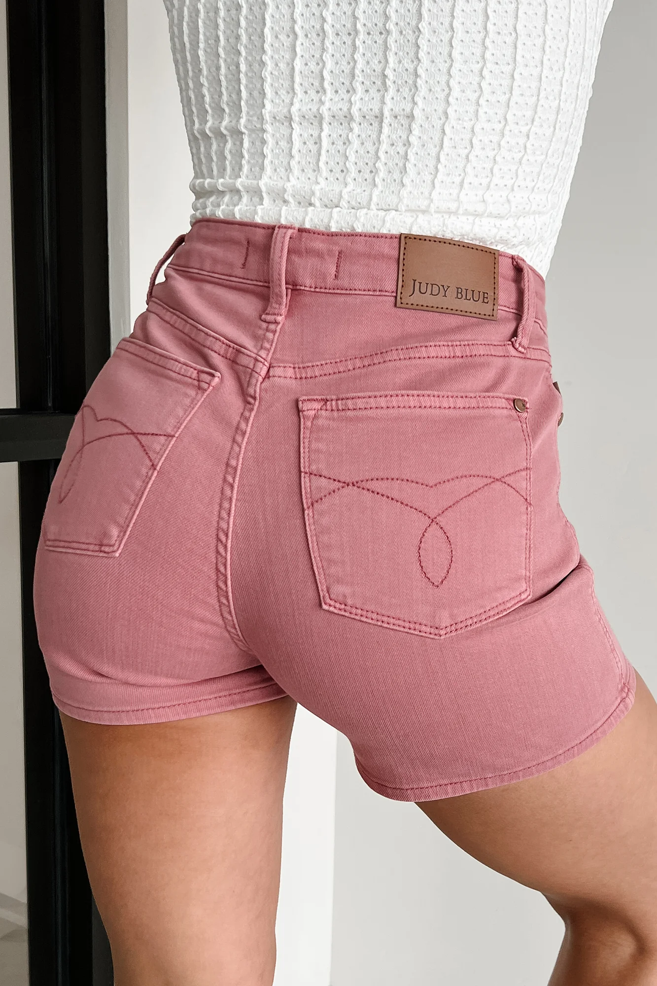 Luanne High Rise Judy Blue Denim Shorts (Rose) - Image 5