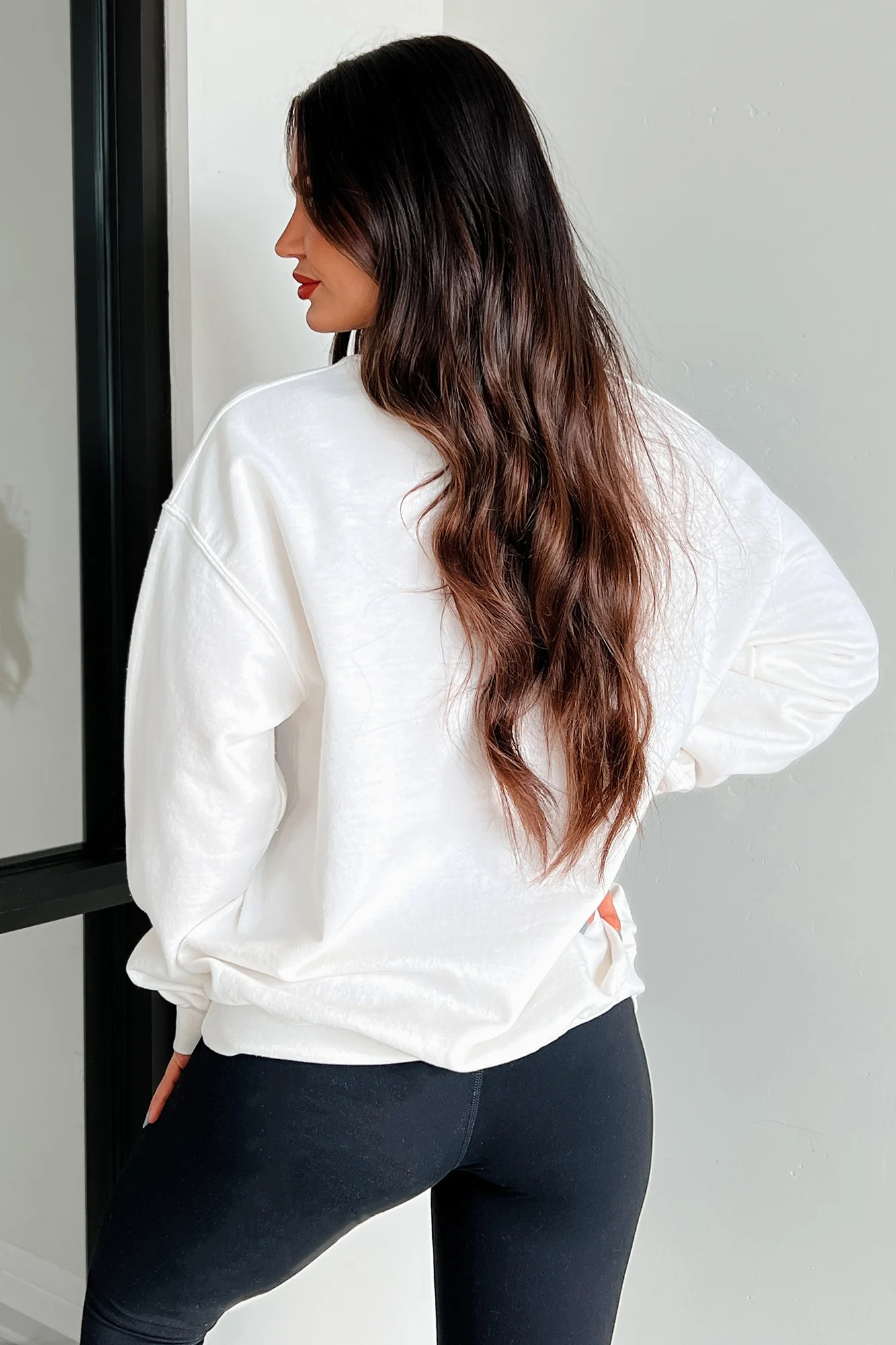Lucky Sevens Oversized Graphic Sweatshirt (Cream) - Image 6