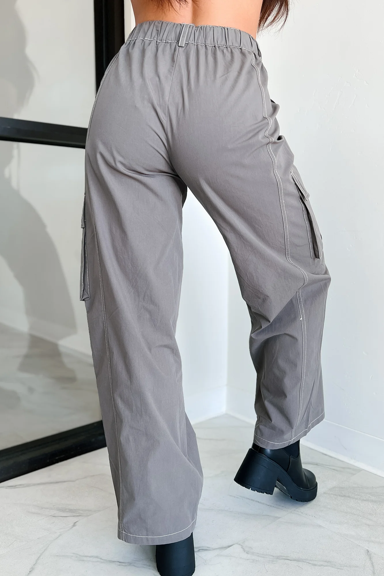 Macaulay Wide Leg Cargo Pants (Graphite) - Image 6