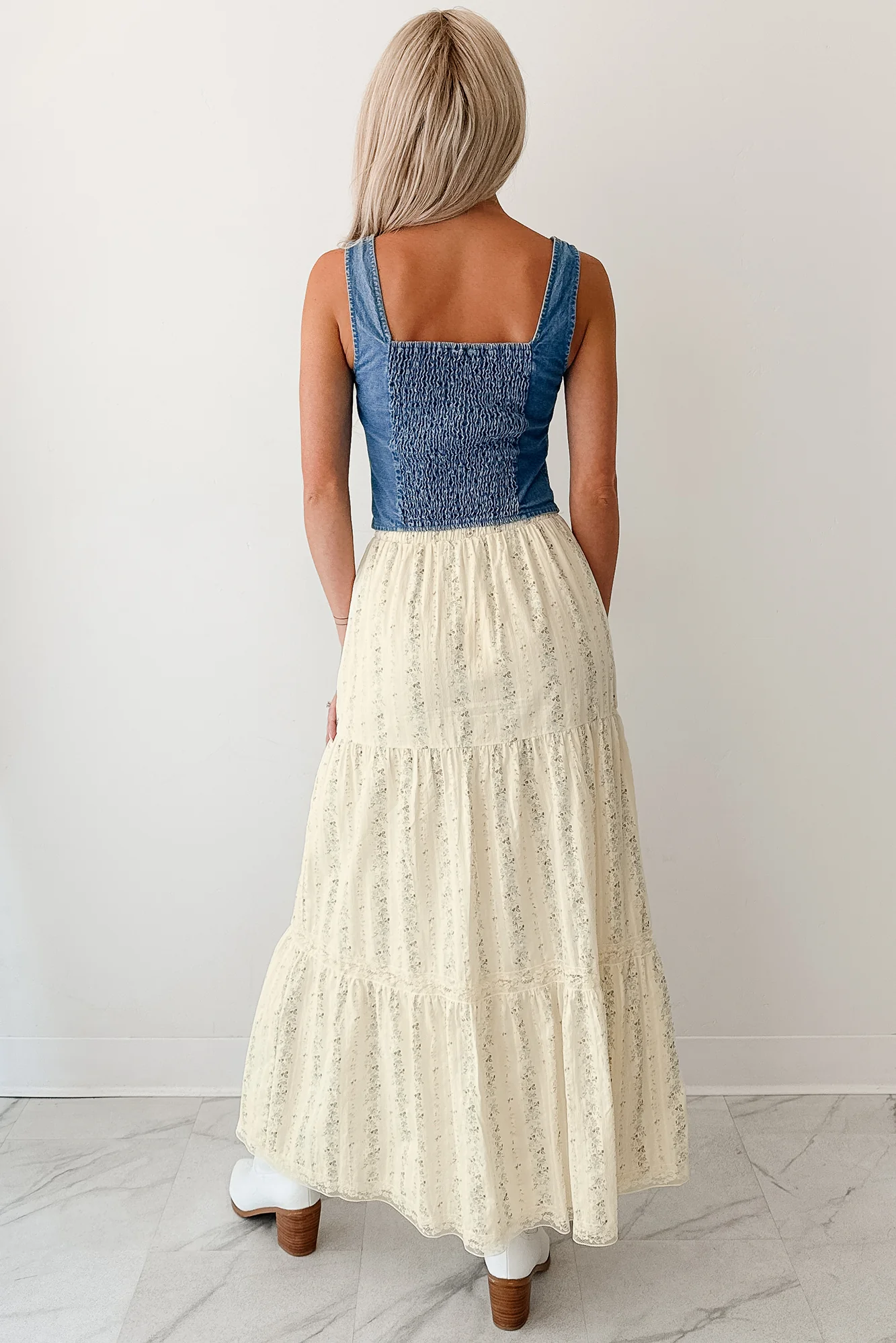 Made For More Hook Front Denim Tank Top (Denim) - Image 4