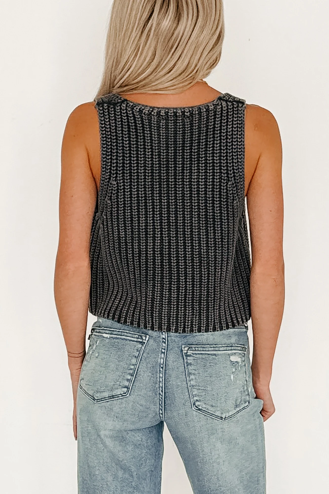 Made For Mornings Sleeveless Knit Top (Ink) - Image 3