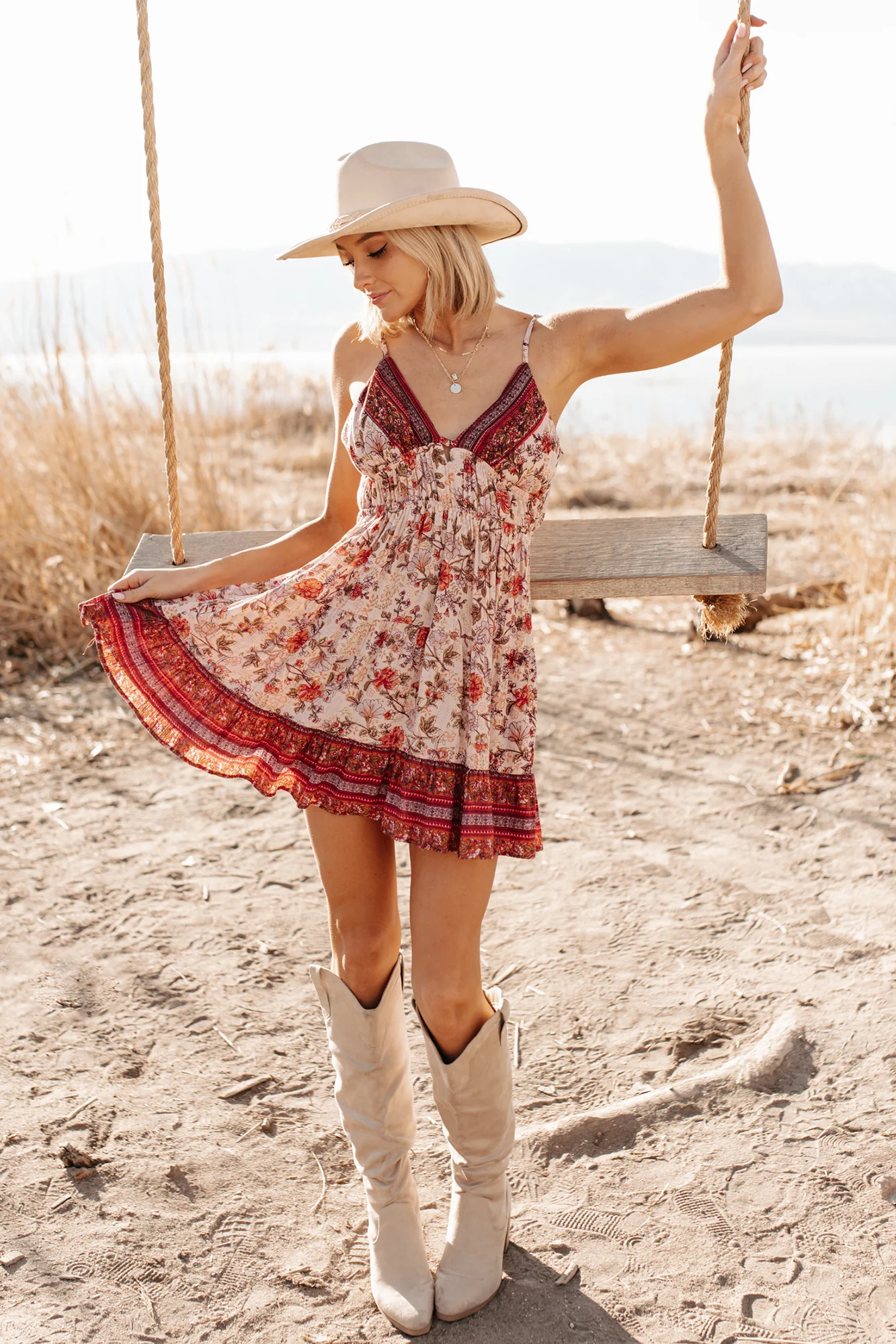Made Of Magic Sleeveless Floral Mini Dress (Sorbet) - Image 3