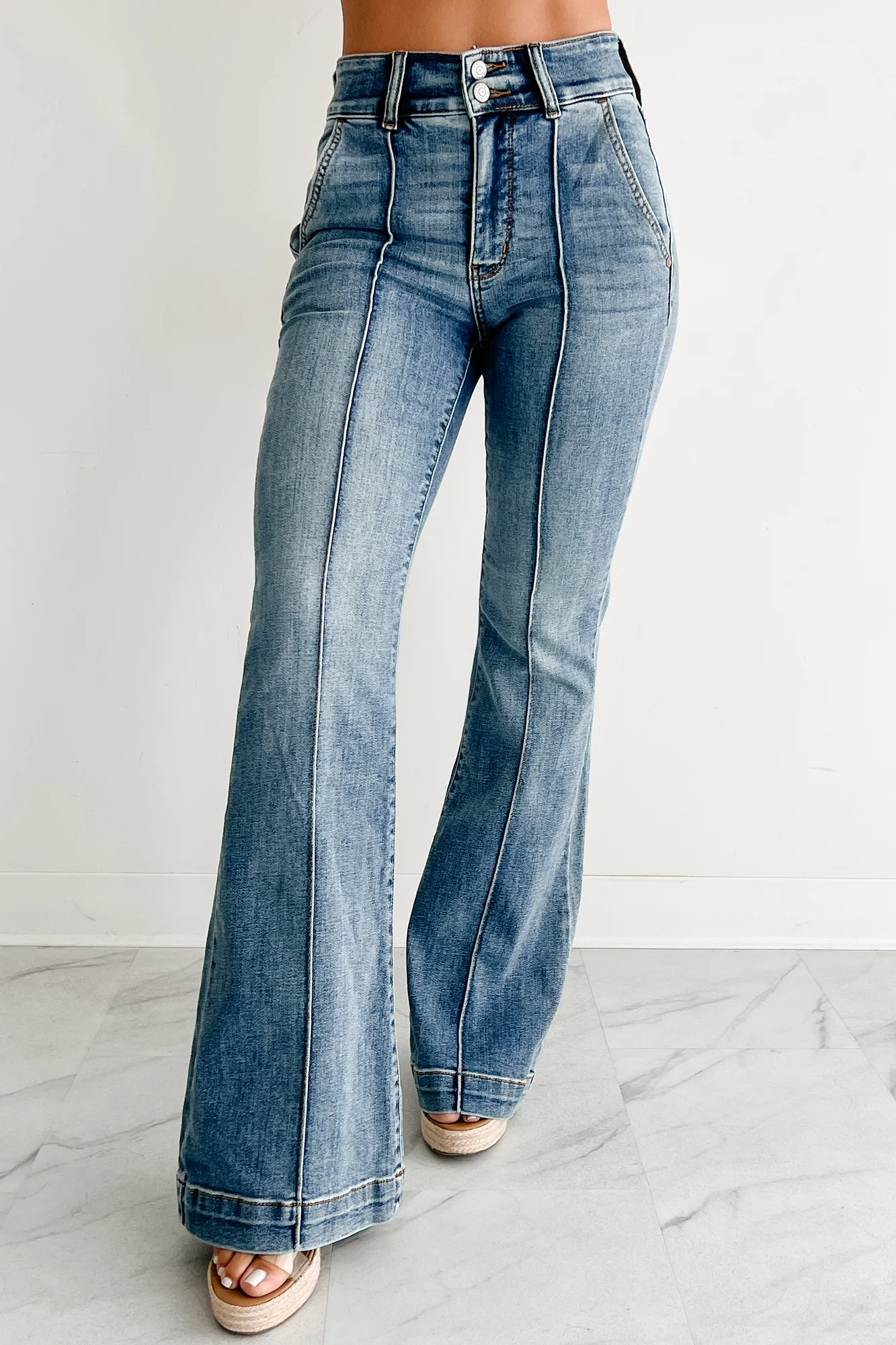 Mae High Rise Judy Blue Flare Jeans (Medium) - Image 5
