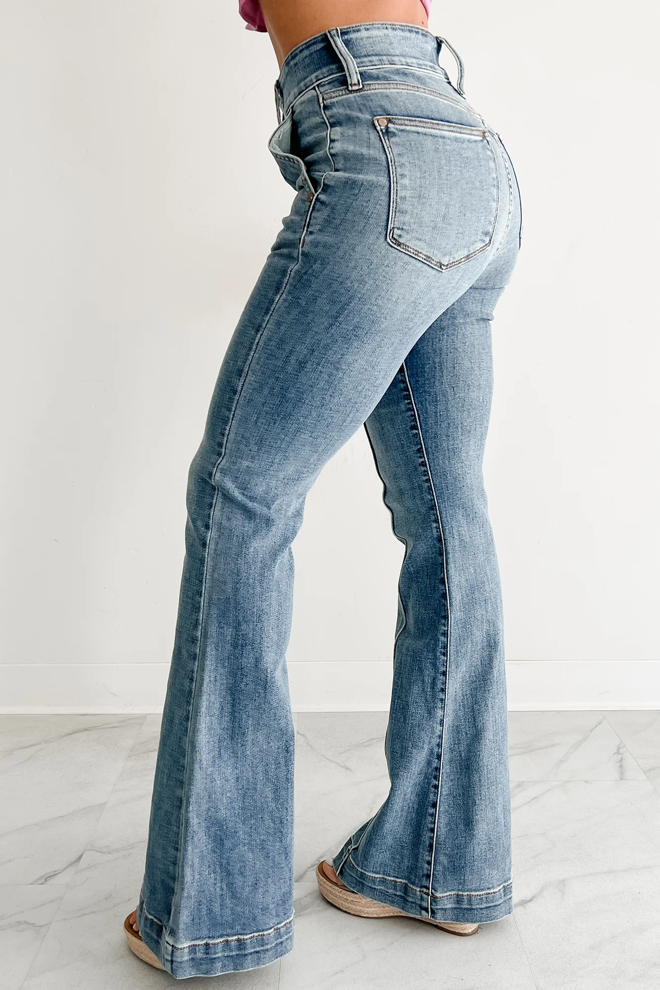 Mae High Rise Judy Blue Flare Jeans (Medium) - Image 6