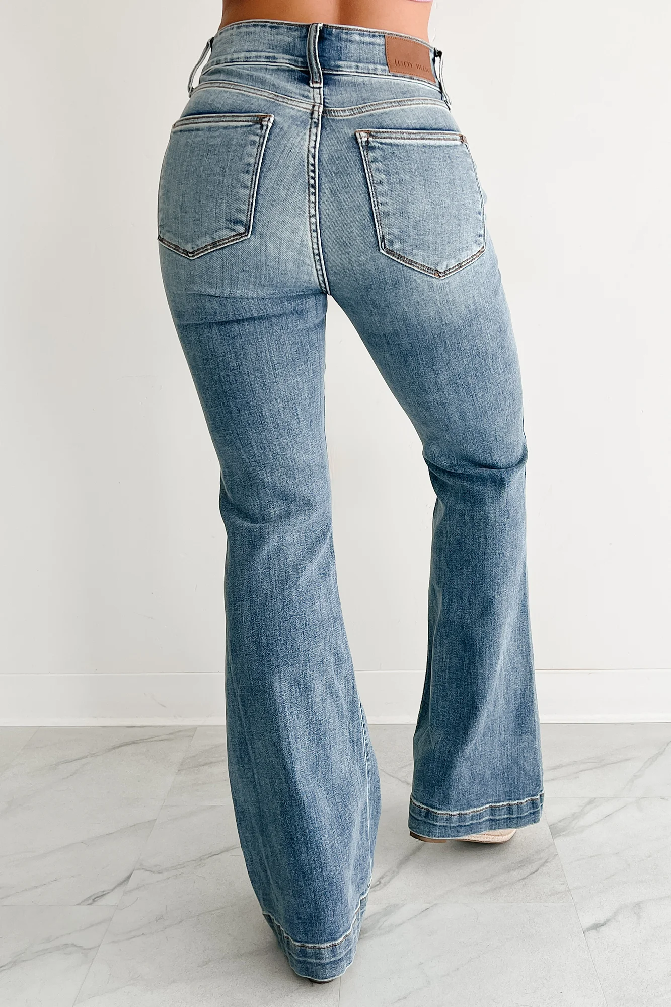Mae High Rise Judy Blue Flare Jeans (Medium) - Image 7