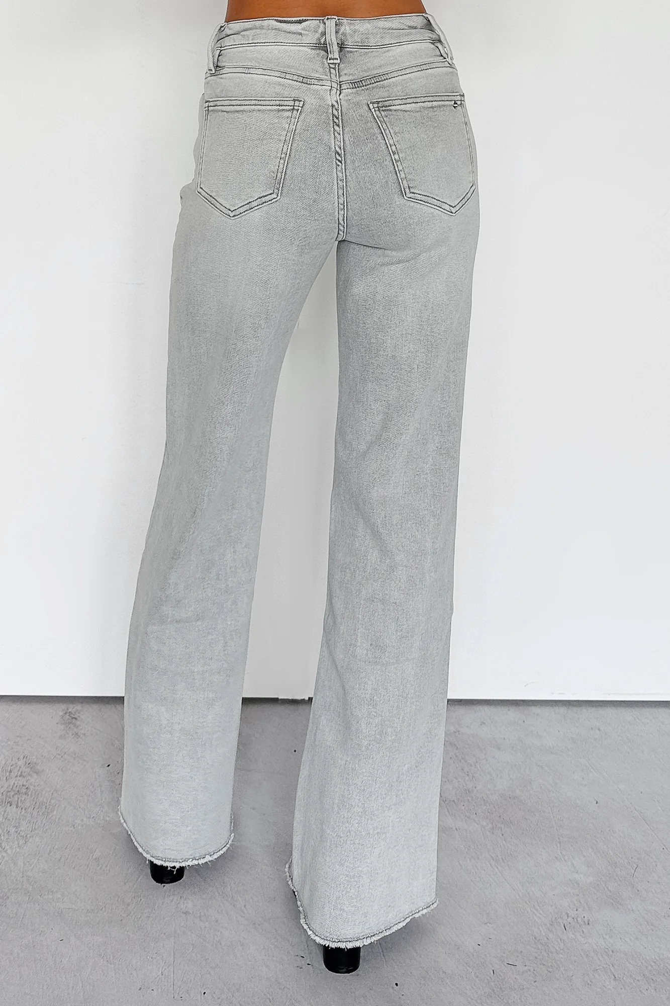 Maybrie Wide Leg Mica Denim Jeans (Platinum Grey) - Image 5