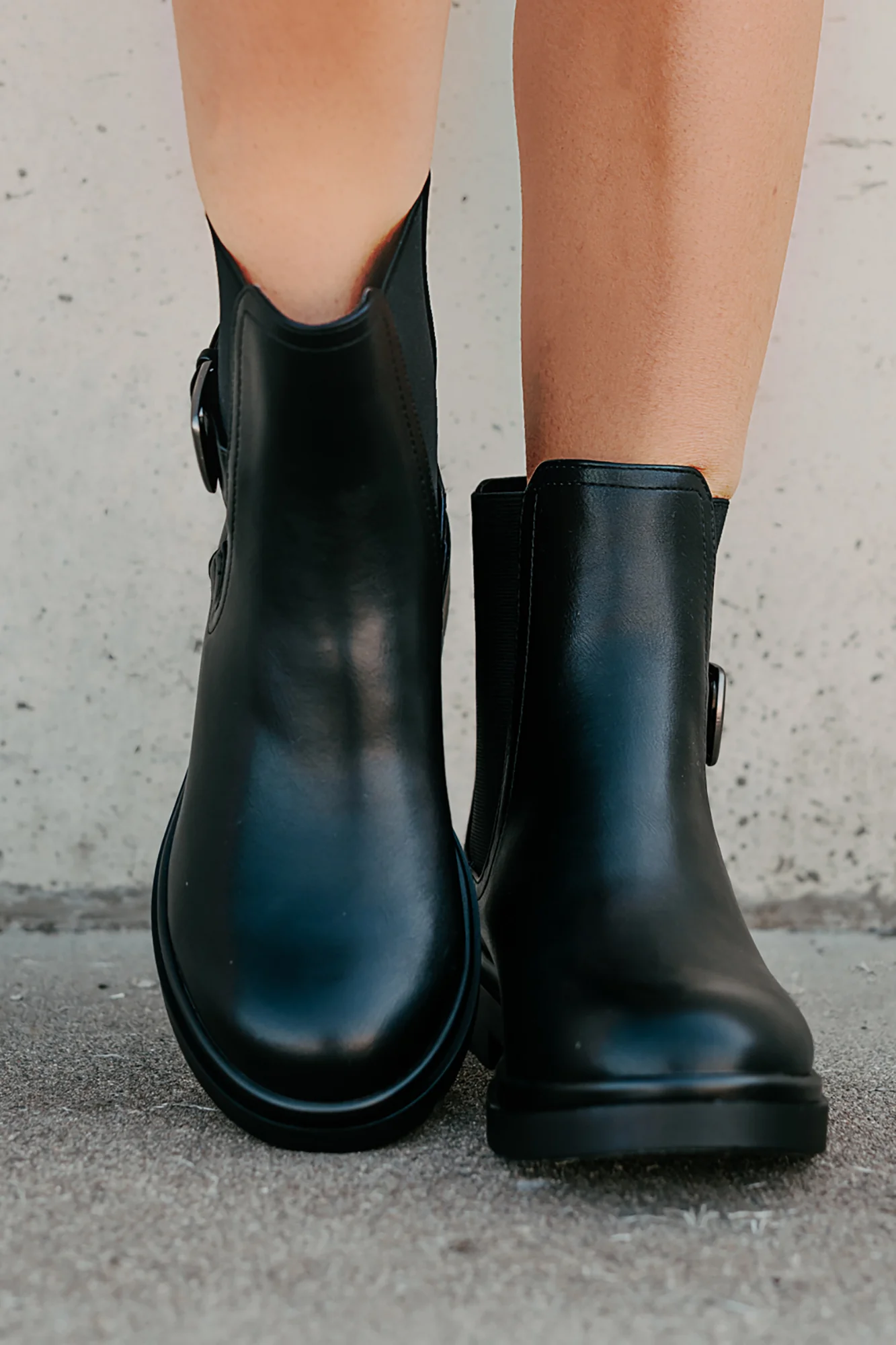 Me After You Platform Round Toe Booties (Black) - Image 3