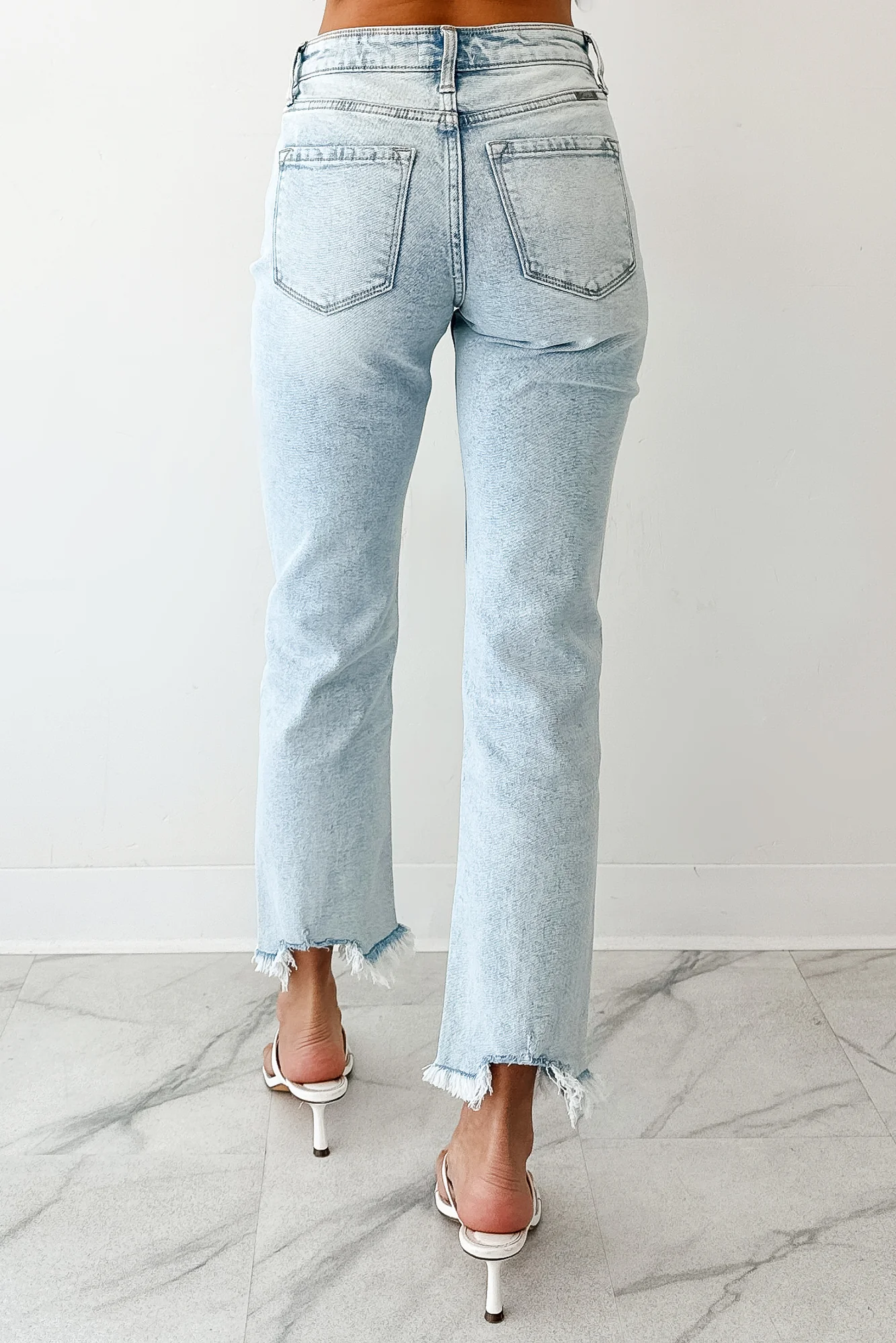 Melody High Rise Slim Straight KanCan Jeans (Acid) - Image 3