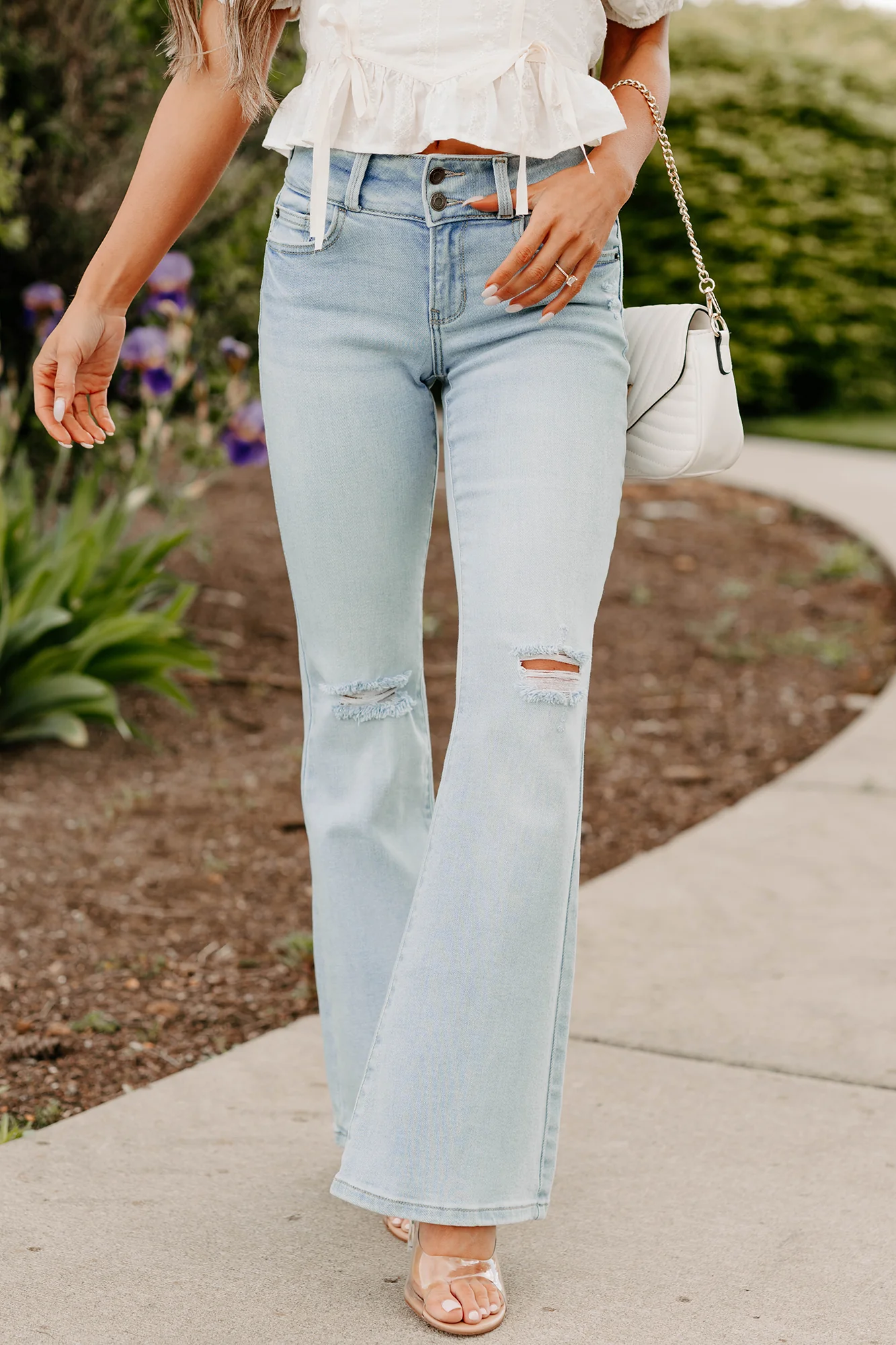 Michael Mid Rise Cello Flare Jeans (Light) - Image 18