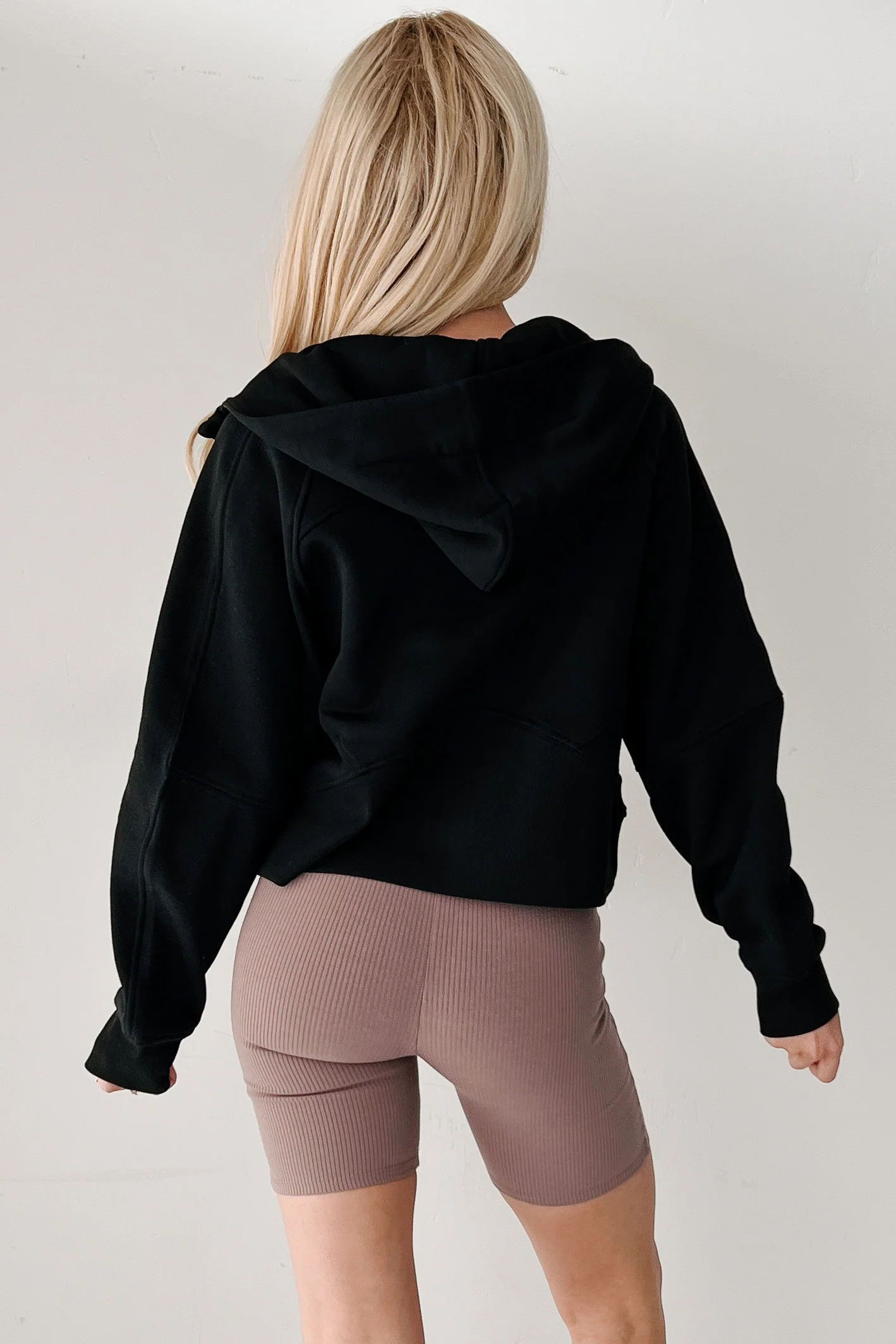 Miles Ahead Zip-Up Hoodie (Black) - Image 4