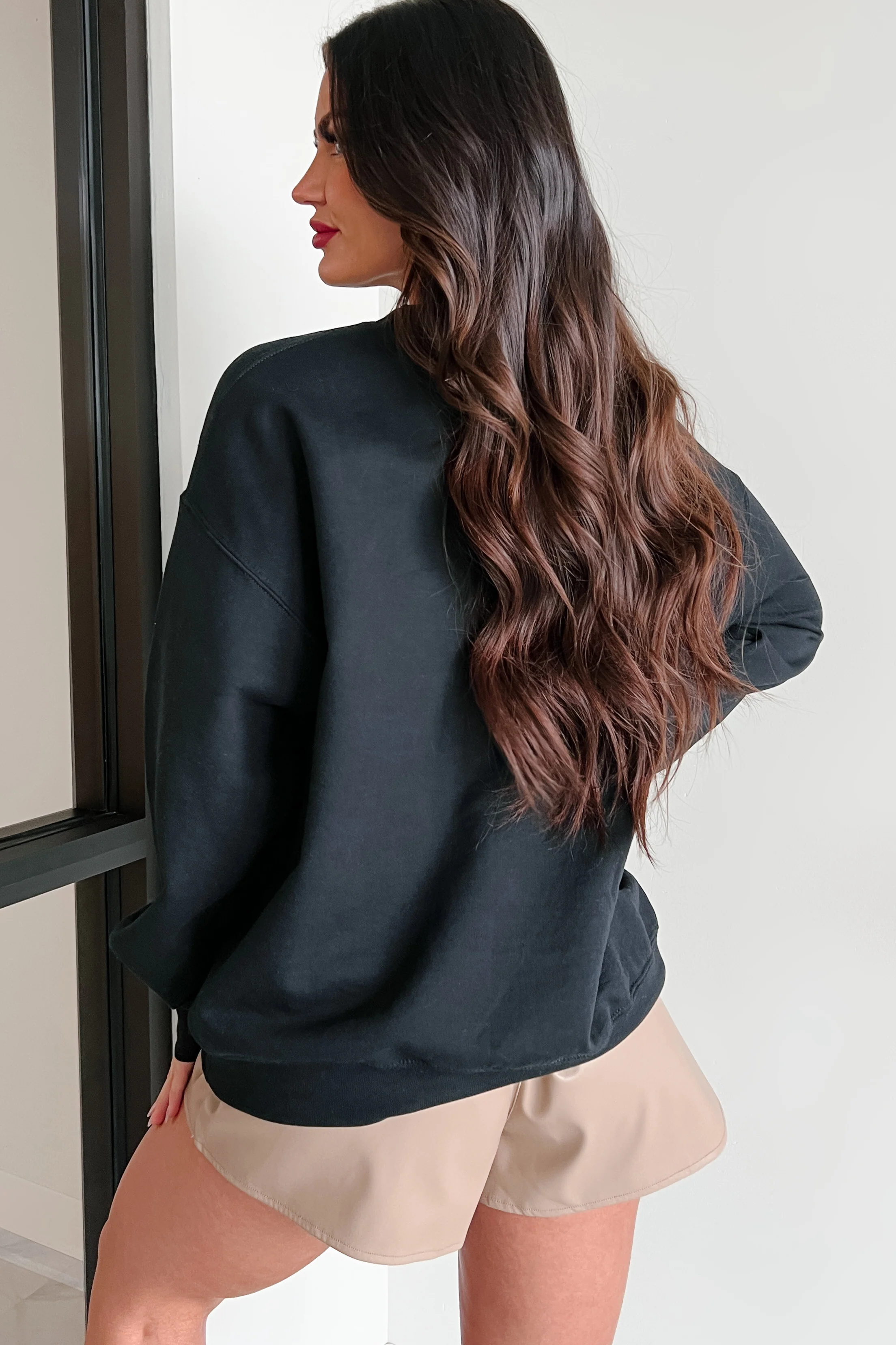 "Moonlit Oasis" Graphic Sweatshirt (Black) - Image 5
