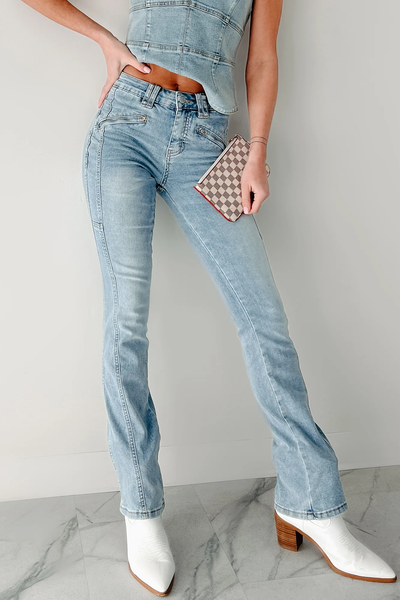 Morley High Rise Almost Famous Bootcut Jeans (Light) - Image 2