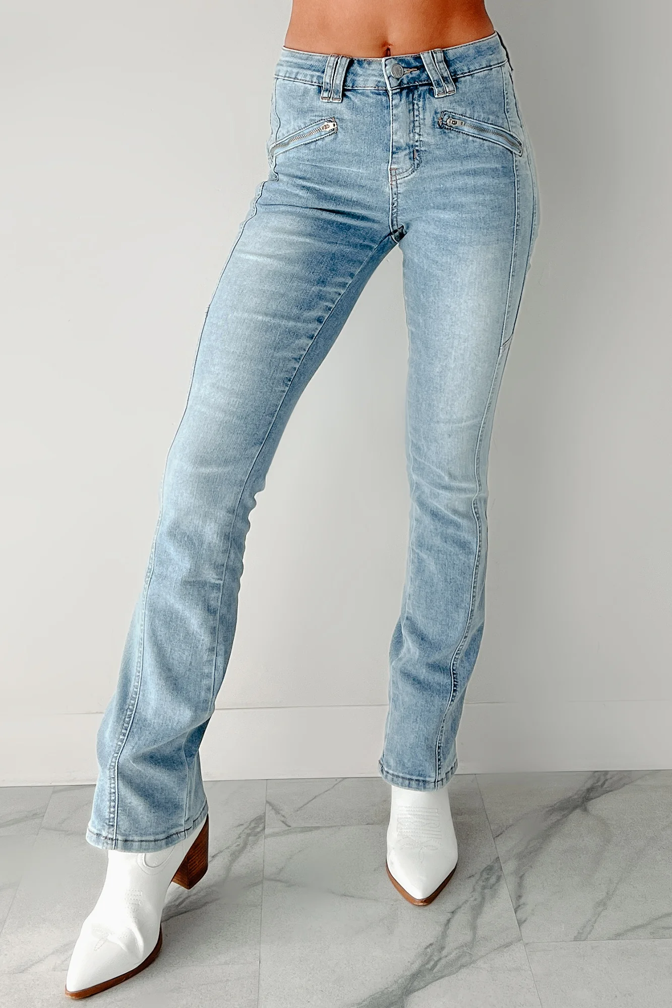 Morley High Rise Almost Famous Bootcut Jeans (Light) - Image 6